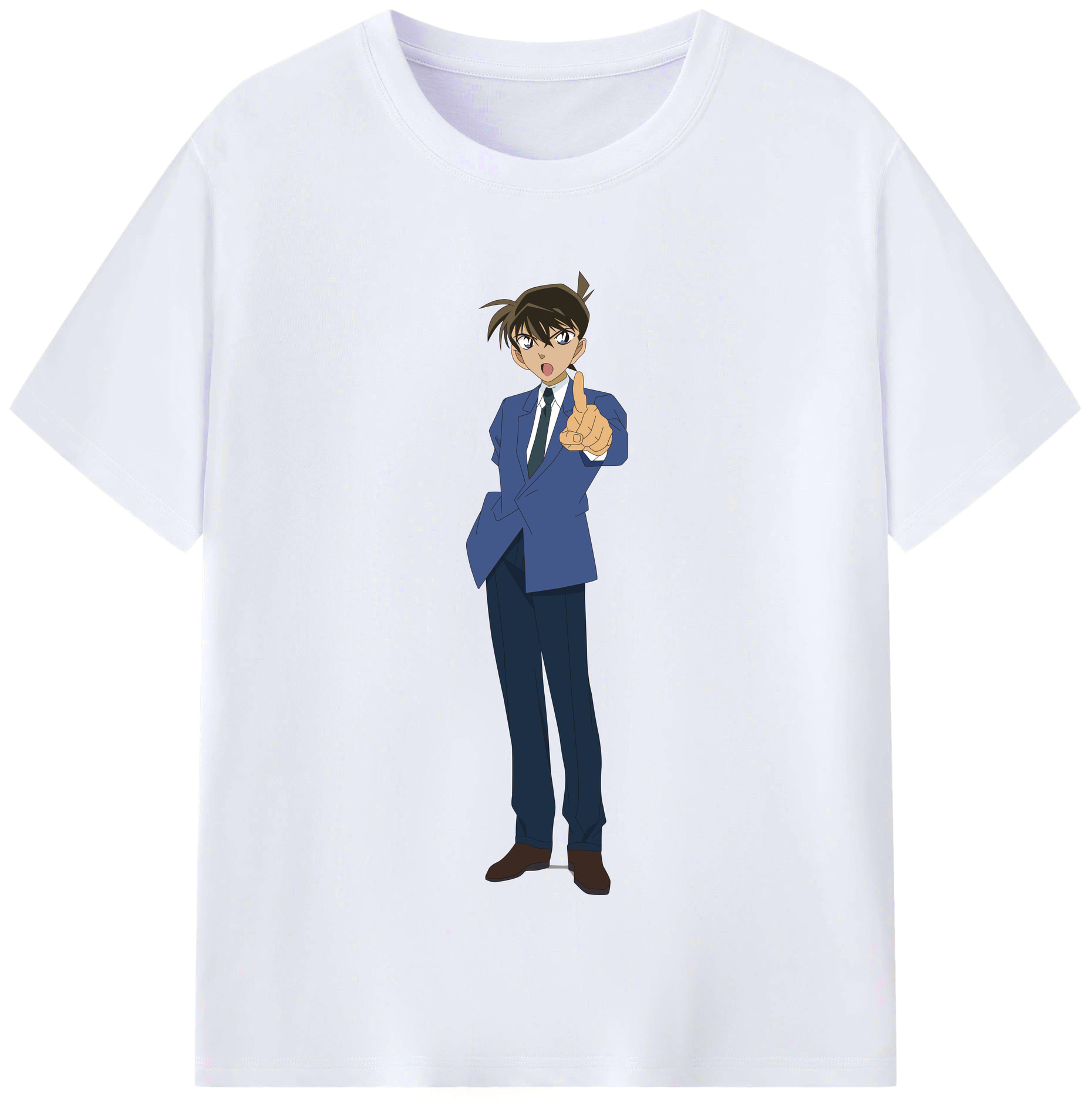 （画像用） 名探偵コナン 江戸川 コナン Detective Conan Conan Edogawa レディースカジュアルプリントTシャツ（綿100％）