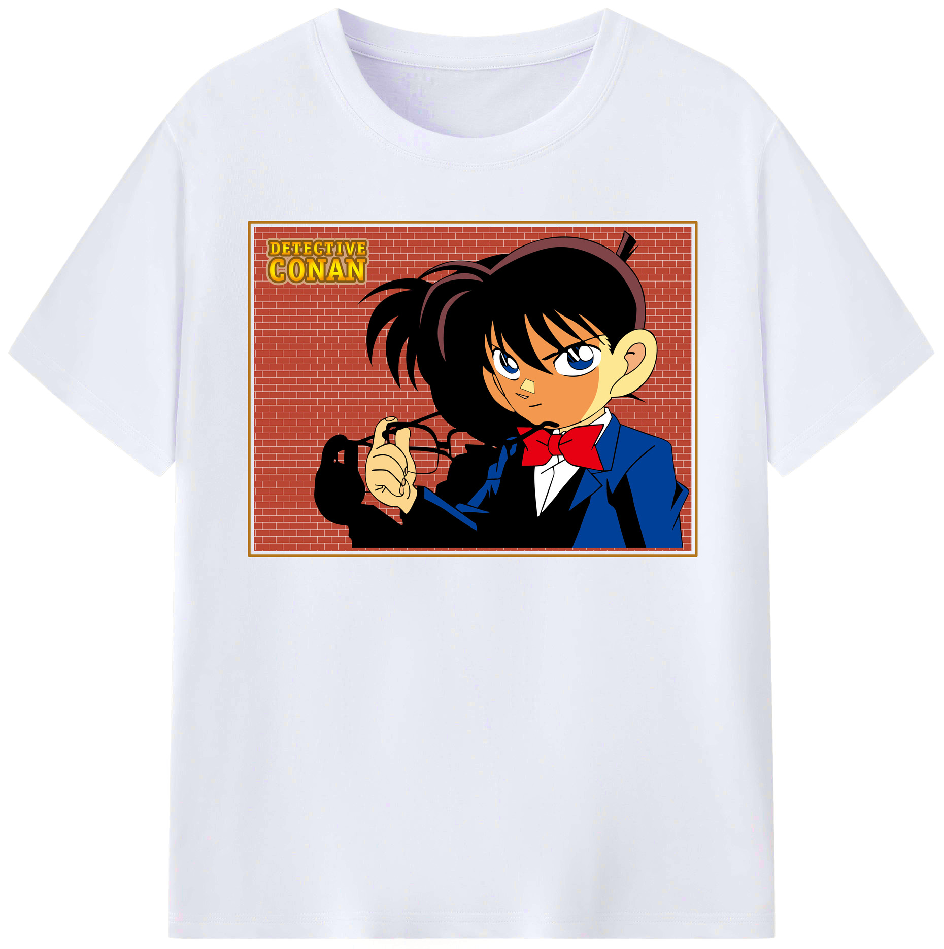 （画像用） 名探偵コナン 江戸川 コナン Detective Conan Conan Edogawa レディースカジュアルプリントTシャツ（綿100％）
