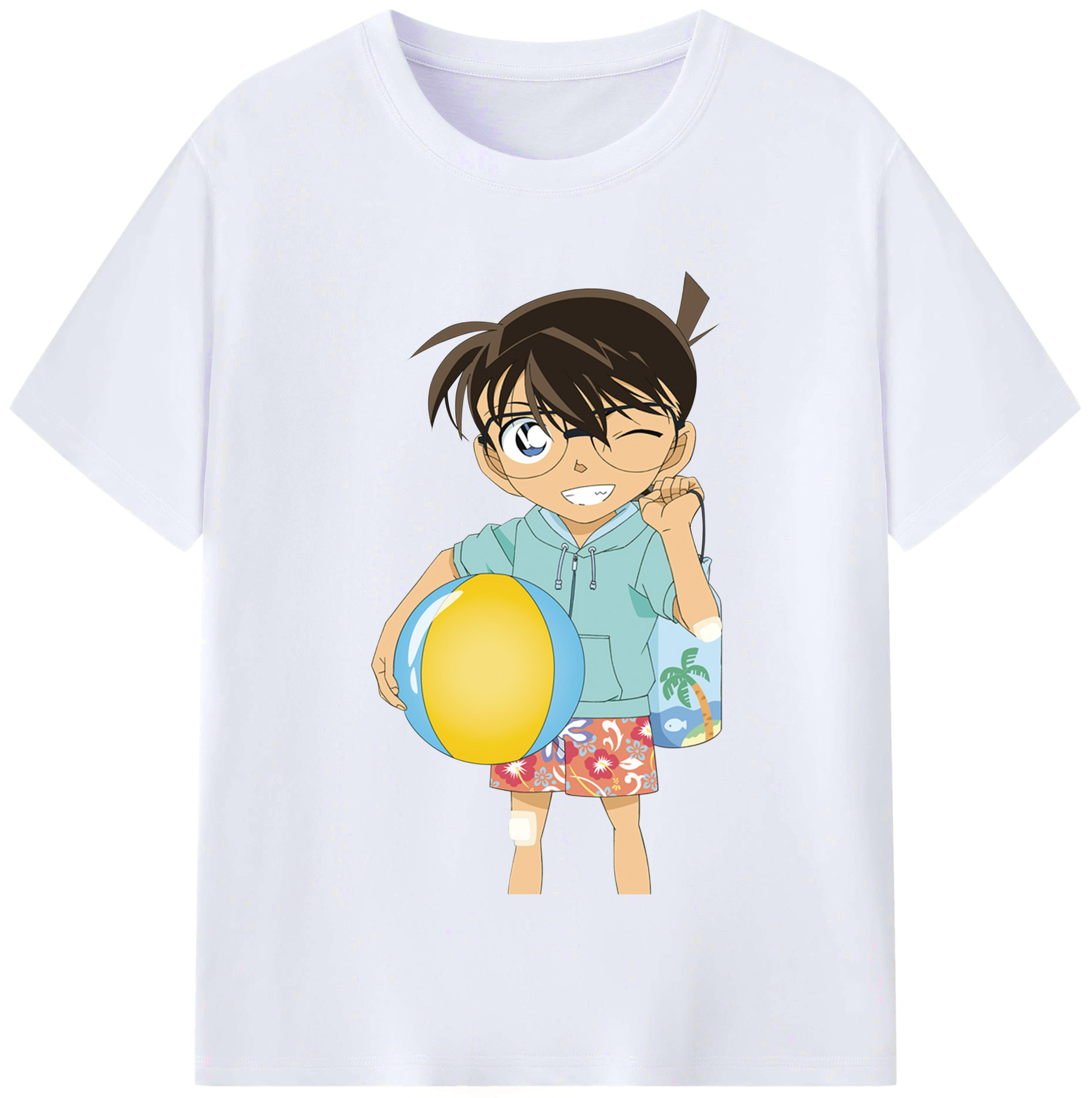 （画像用） 名探偵コナン 江戸川 コナン Detective Conan Conan Edogawa レディースカジュアルプリントTシャツ（綿100％）
