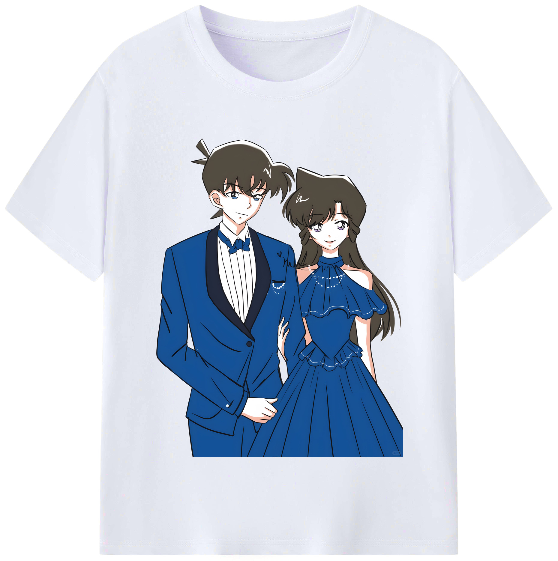 （画像用） 名探偵コナン 江戸川 コナン Detective Conan Conan Edogawa レディースカジュアルプリントTシャツ（綿100％）