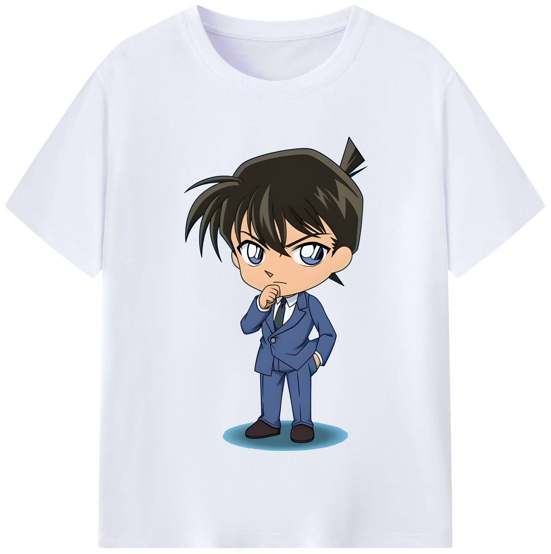 （画像用） 名探偵コナン 江戸川 コナン Detective Conan Conan Edogawa レディースカジュアルプリントTシャツ（綿100％）