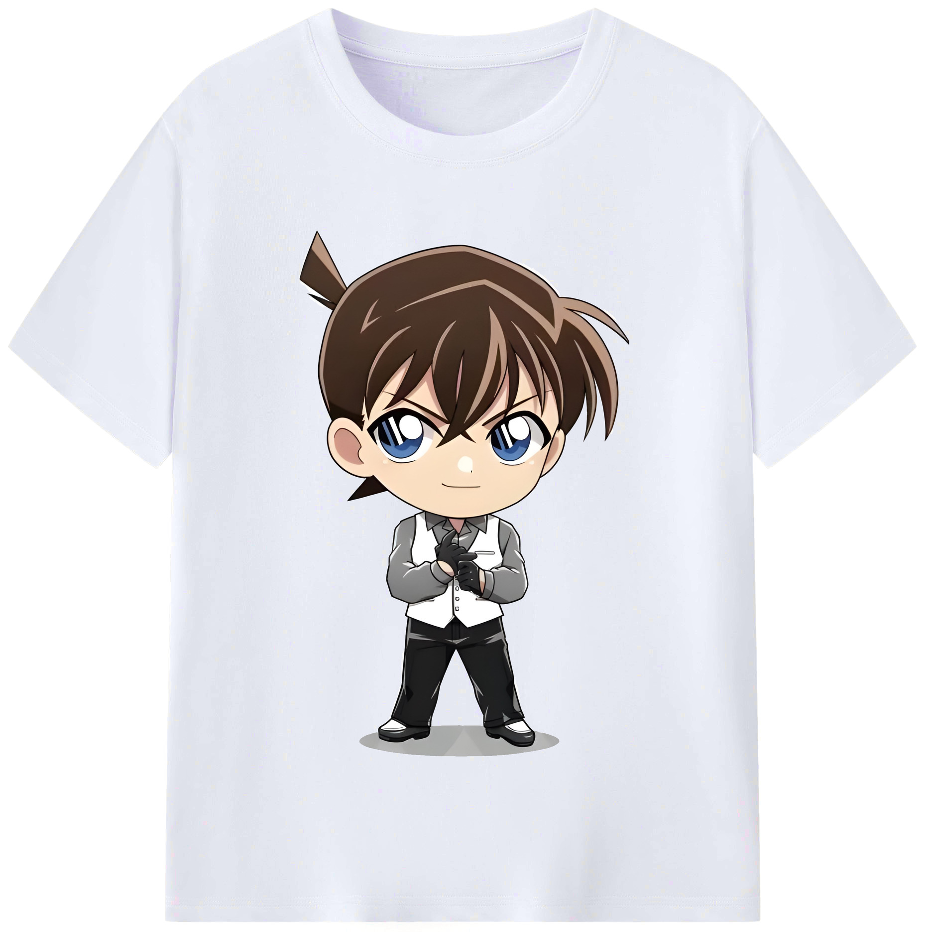 （画像用） 名探偵コナン 江戸川 コナン Detective Conan Conan Edogawa レディースカジュアルプリントTシャツ（綿100％）