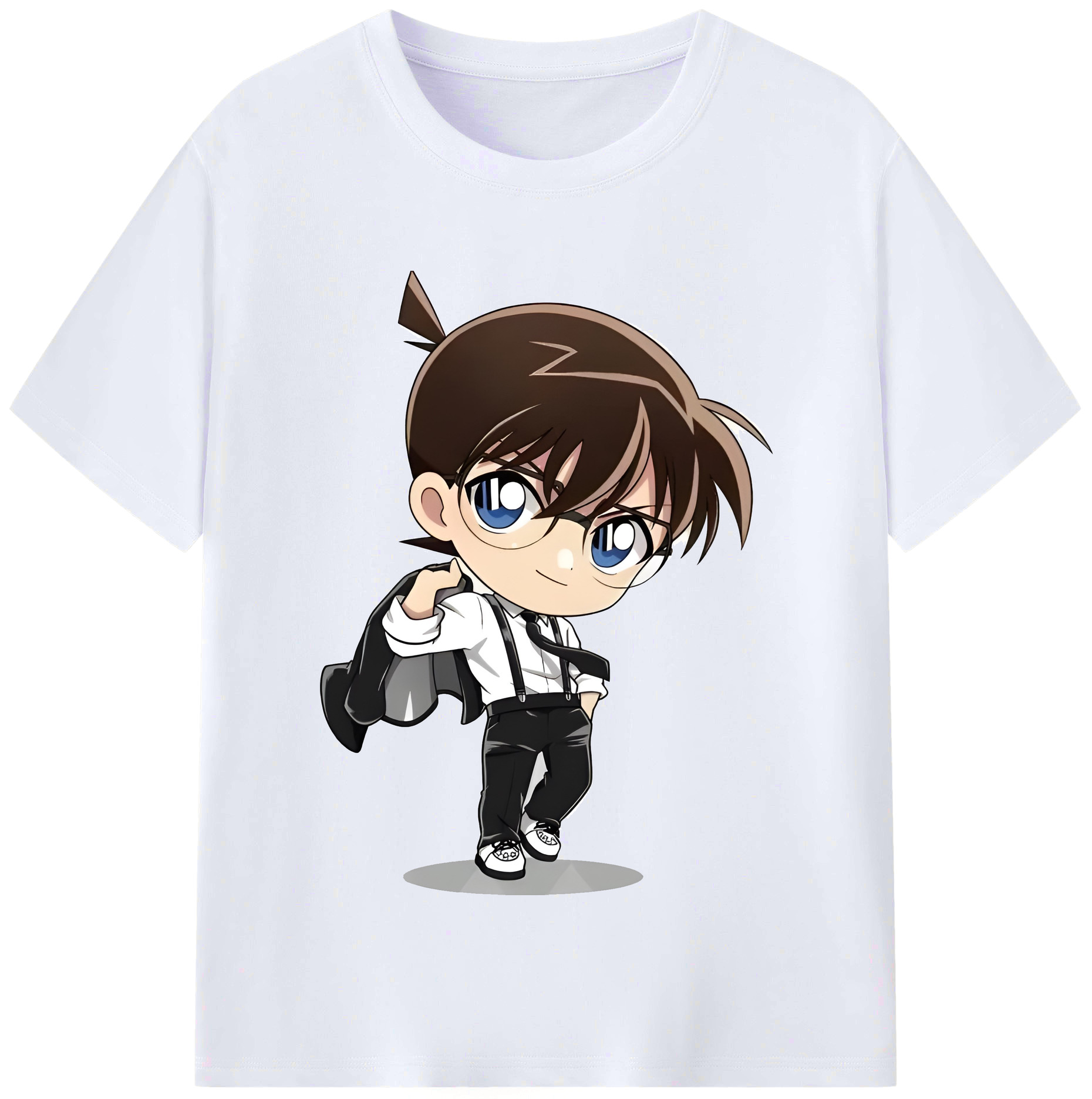 （画像用） 名探偵コナン 江戸川 コナン Detective Conan Conan Edogawa レディースカジュアルプリントTシャツ（綿100％）