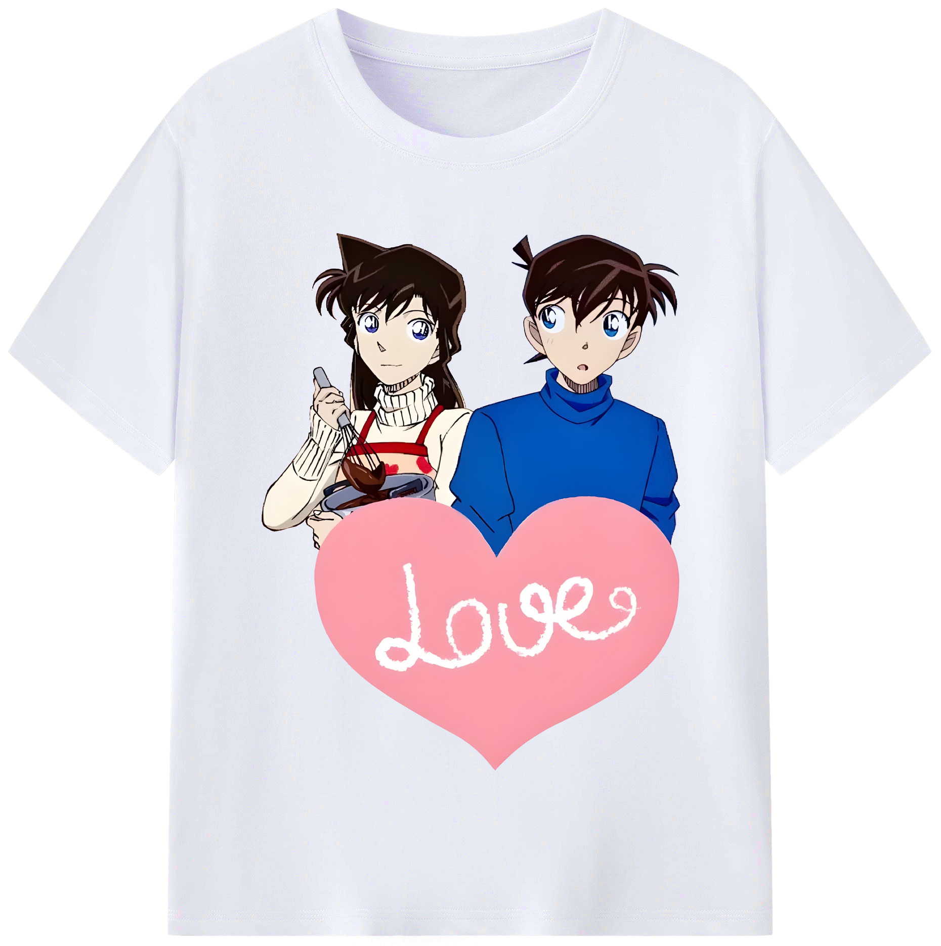 （画像用） 名探偵コナン 毛利 蘭 もうり らん、モーリ ラン Detective Conan Rachel Moore レディースカジュアルプリントTシャツ（綿100％）