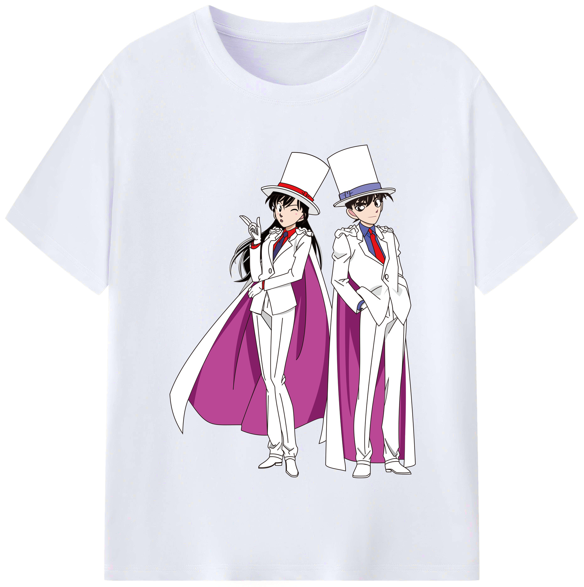 （画像用） 名探偵コナン くろば かいと Detective Conan Kuroba Kaito レディースカジュアルプリントTシャツ（綿100％）