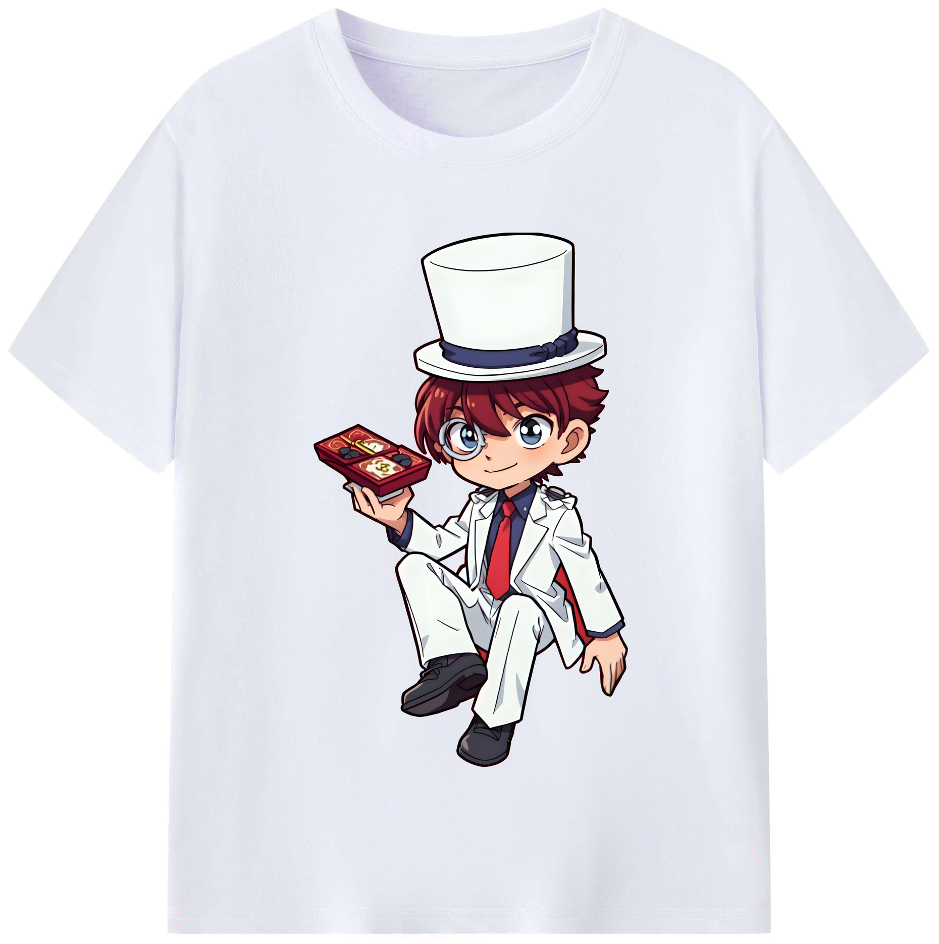 （画像用） 名探偵コナン くろば かいと Detective Conan Kuroba Kaito レディースカジュアルプリントTシャツ（綿100％）