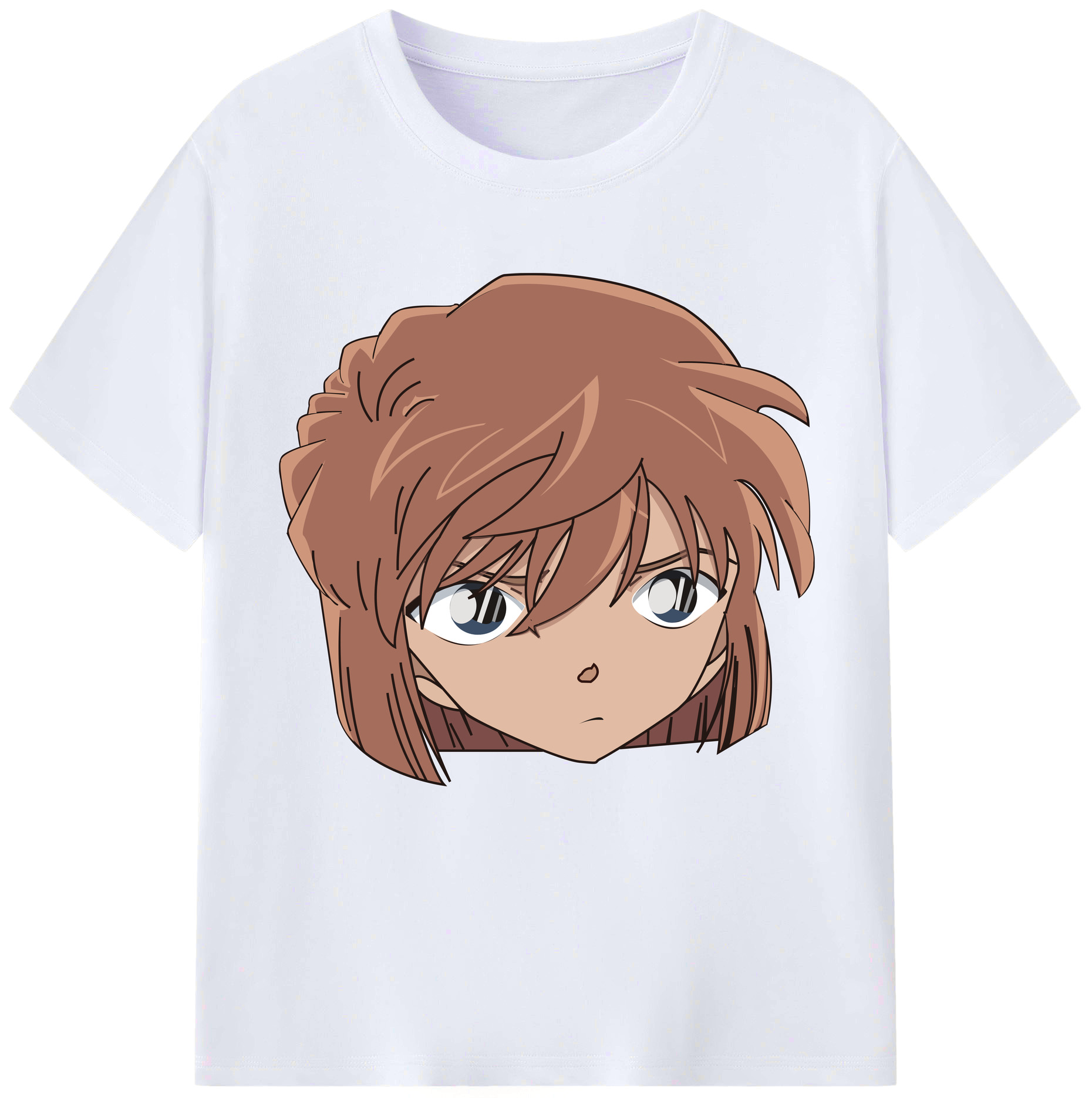 （画像用） 名探偵コナン 灰原 哀 はいばら あい Detective Conan Anita Hailey、Vi Graythorn Haibara Ai レディースカジュアルプリントTシャツ（綿100％）