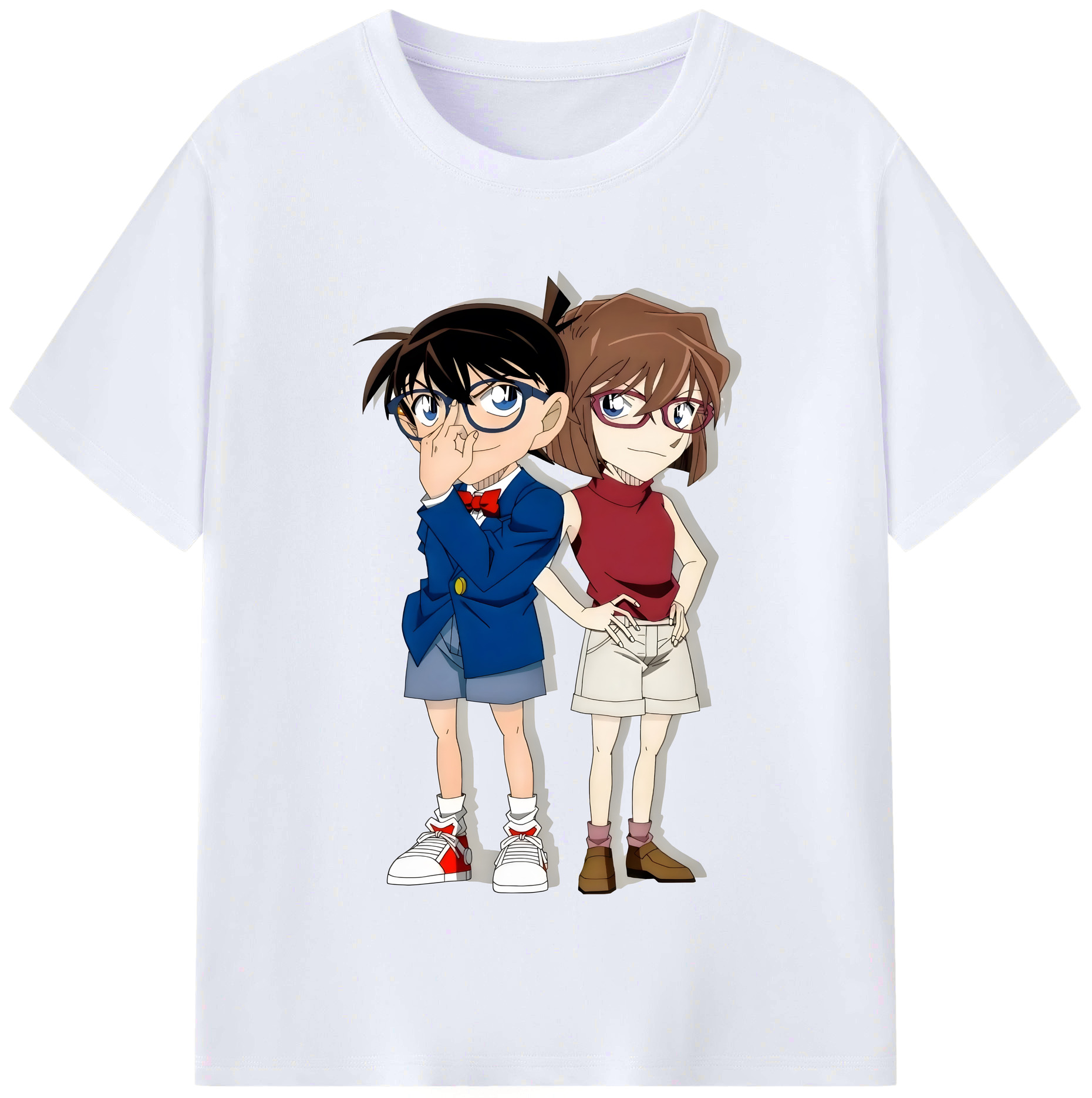 （画像用） 名探偵コナン 灰原 哀 はいばら あい Detective Conan Anita Hailey、Vi Graythorn Haibara Ai レディースカジュアルプリントTシャツ（綿100％）