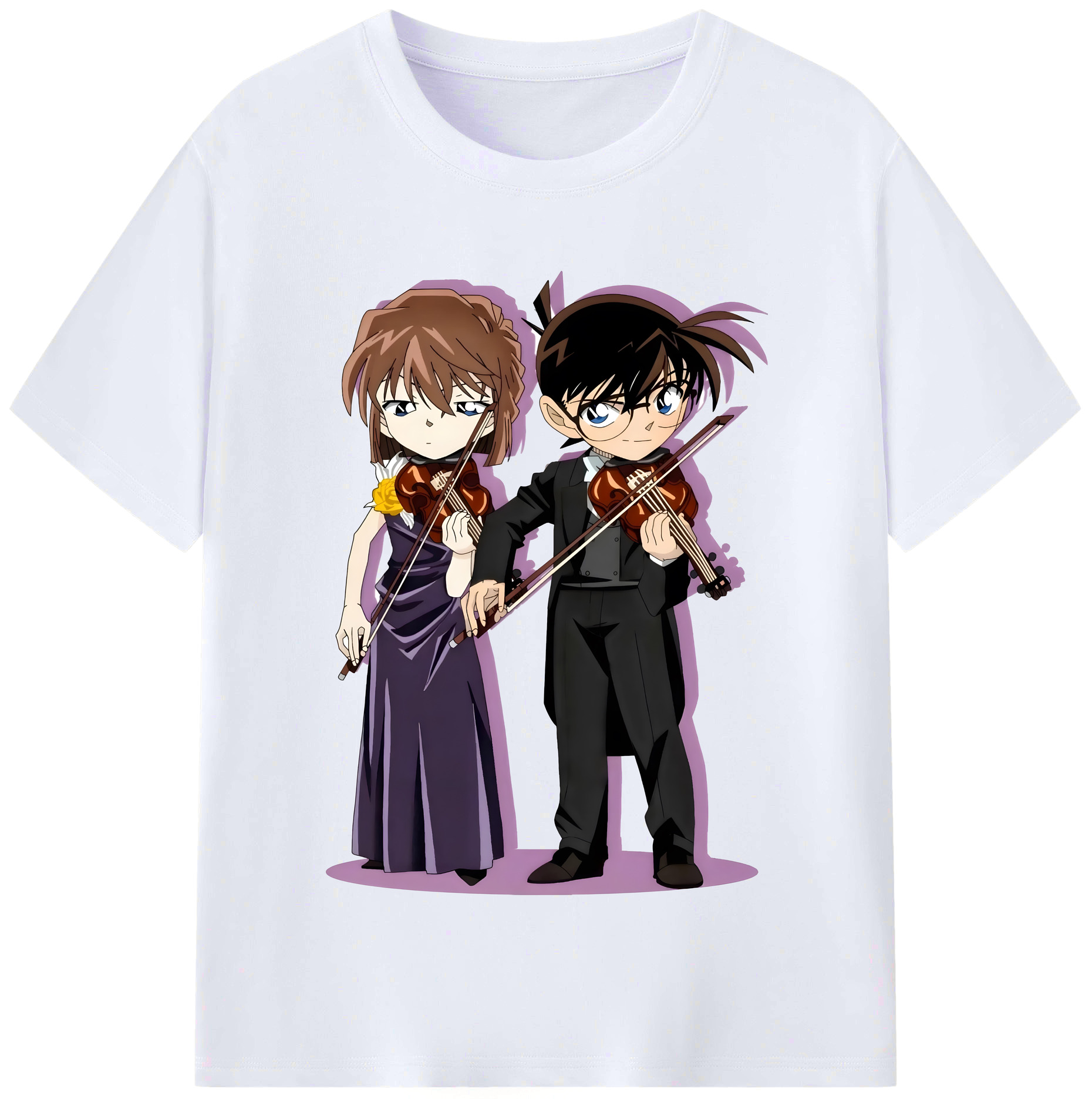 （画像用） 名探偵コナン 灰原 哀 はいばら あい Detective Conan Anita Hailey、Vi Graythorn Haibara Ai レディースカジュアルプリントTシャツ（綿100％）