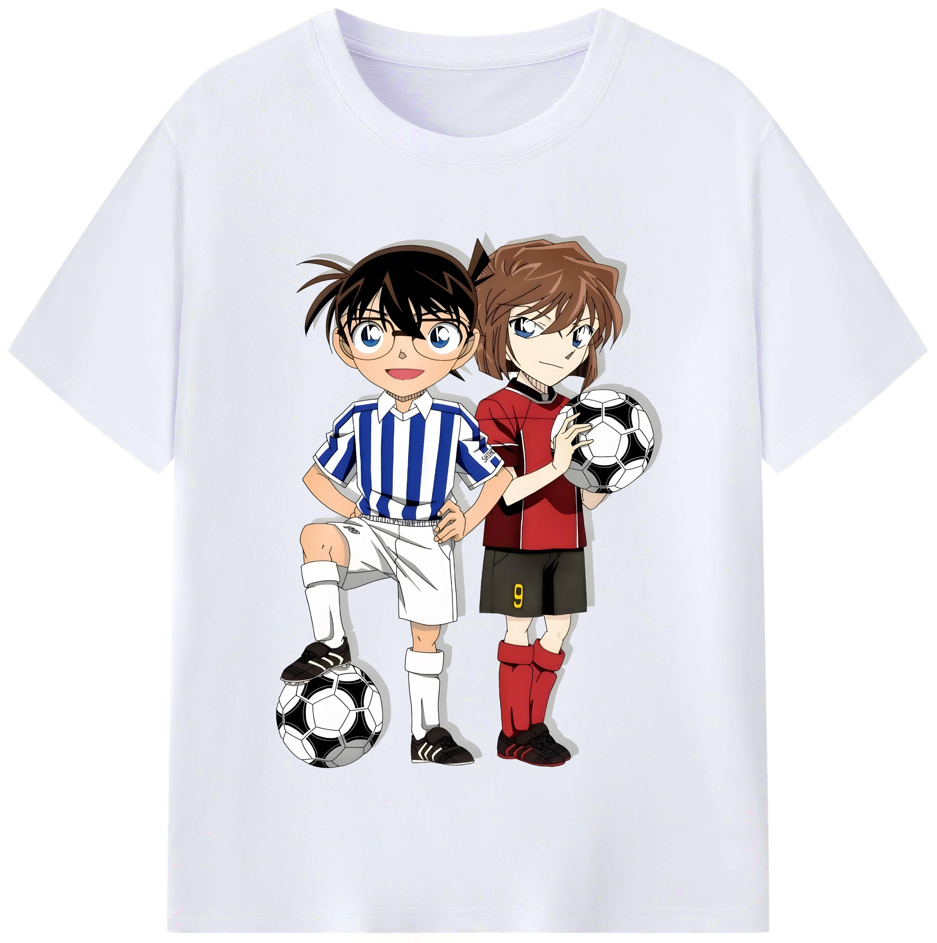（画像用） 名探偵コナン 灰原 哀 はいばら あい Detective Conan Anita Hailey、Vi Graythorn Haibara Ai レディースカジュアルプリントTシャツ（綿100％）
