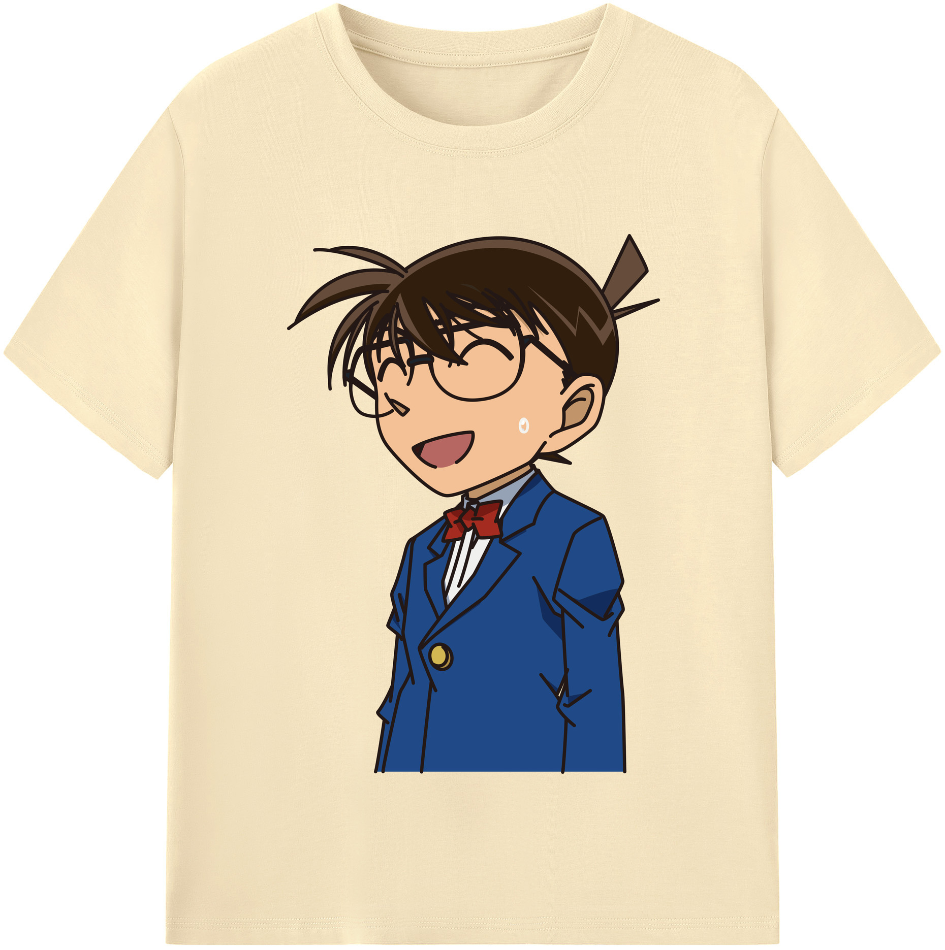 （画像用） 名探偵コナン 江戸川 コナン Detective Conan Conan Edogawa 綿100％半袖Tシャツ（フロントプリント）