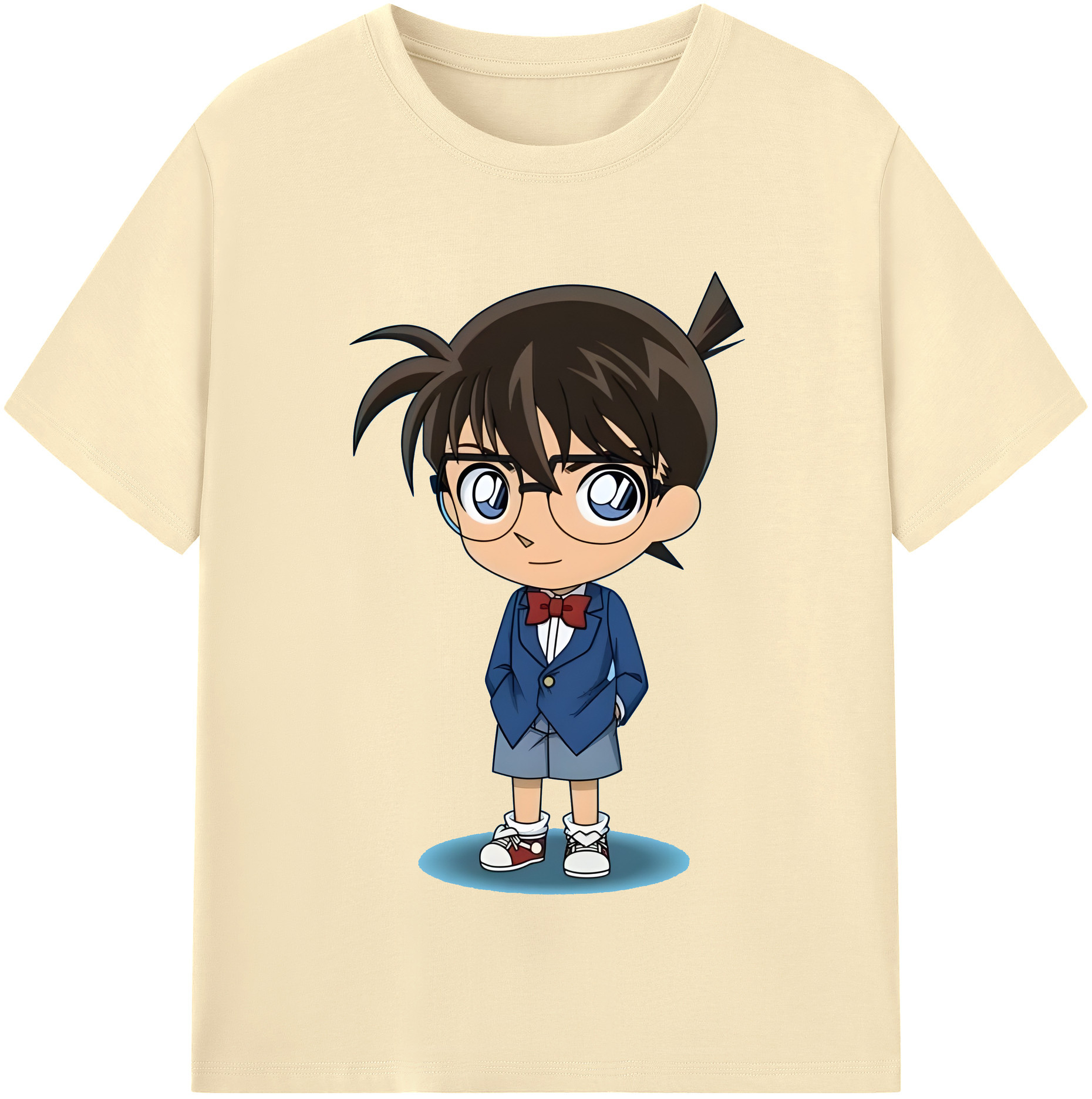 （画像用） 名探偵コナン 江戸川 コナン Detective Conan Conan Edogawa 綿100％半袖Tシャツ（フロントプリント）