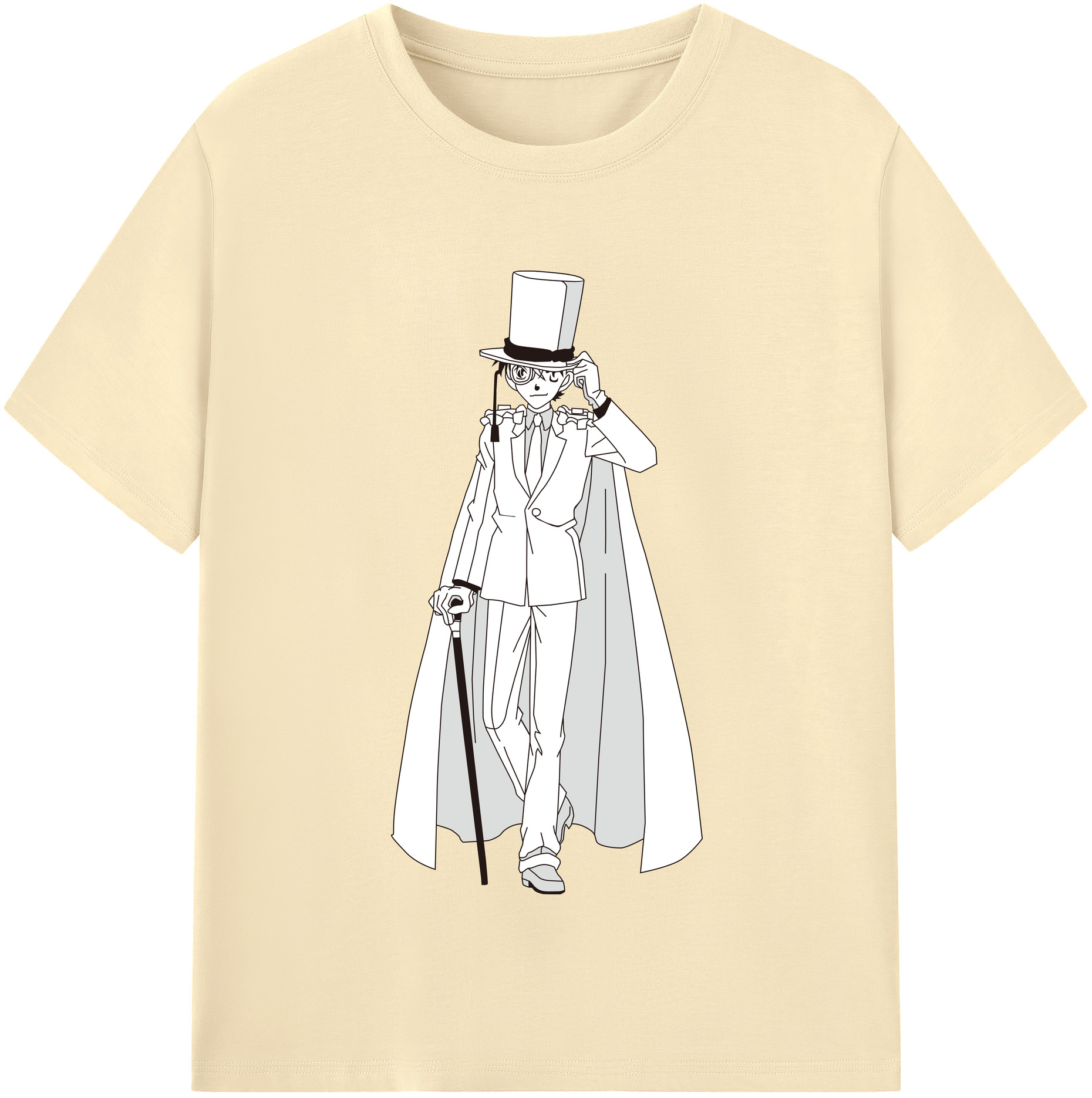 （画像用） 名探偵コナン くろば かいと Detective Conan Kuroba Kaito 綿100％半袖Tシャツ（フロントプリント）