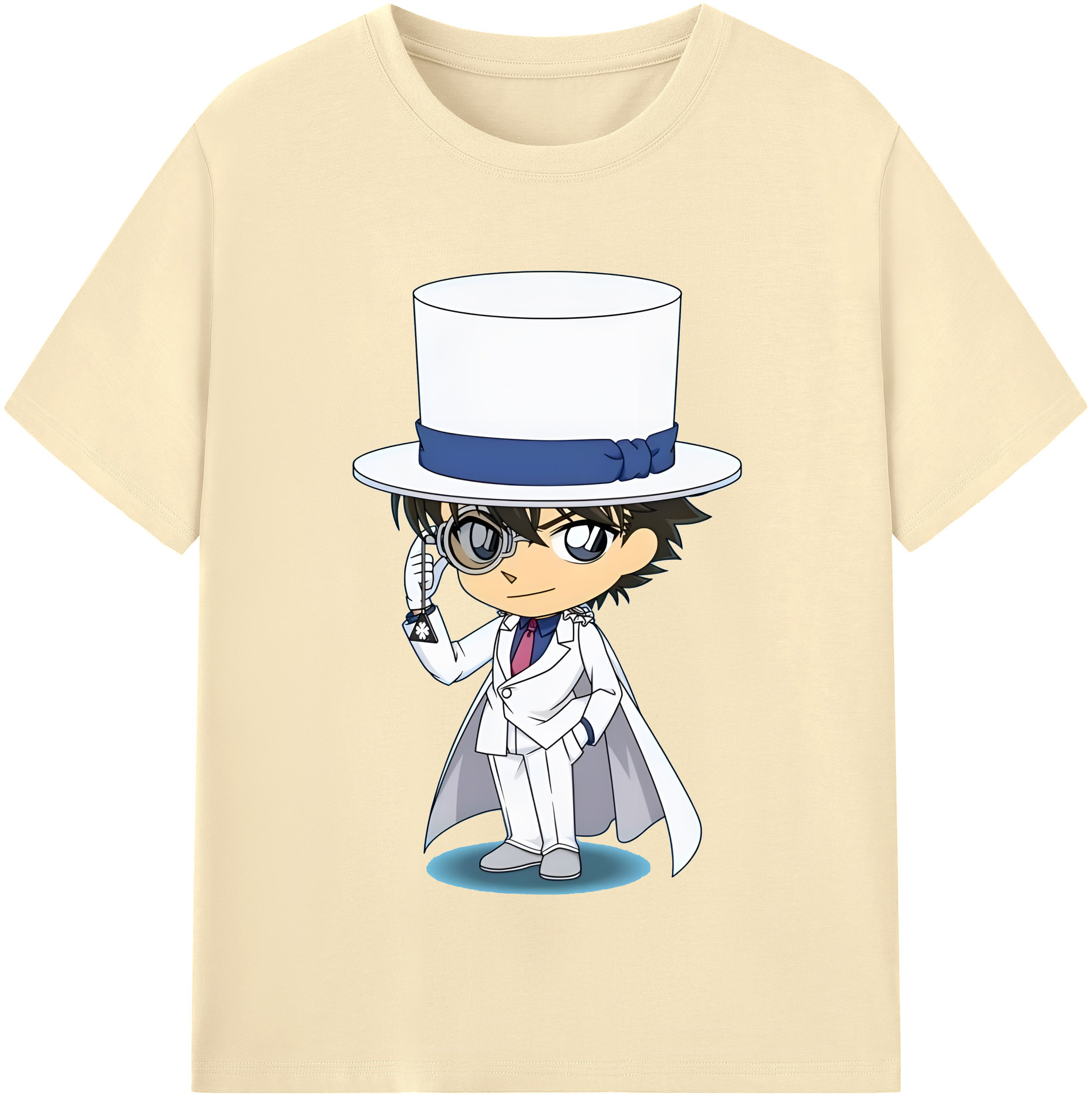 （画像用） 名探偵コナン くろば かいと Detective Conan Kuroba Kaito 綿100％半袖Tシャツ（フロントプリント）