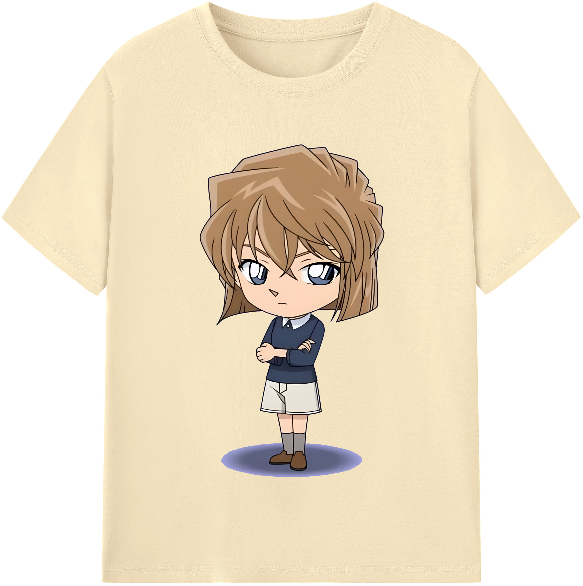 （画像用） 名探偵コナン 灰原 哀 はいばら あい Detective Conan Anita Hailey、Vi Graythorn Haibara Ai 綿100％半袖Tシャツ（フロントプリント）