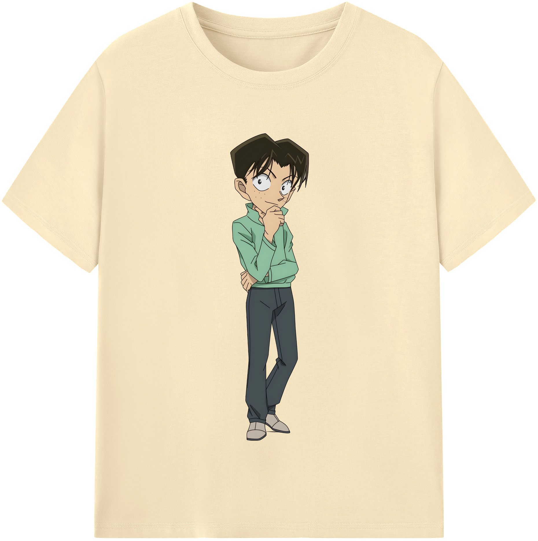 （画像用） 名探偵コナン 円谷 光彦 つぶらや みつひこ Detective Conan Mitch Tennyson 綿100％半袖Tシャツ（フロントプリント）