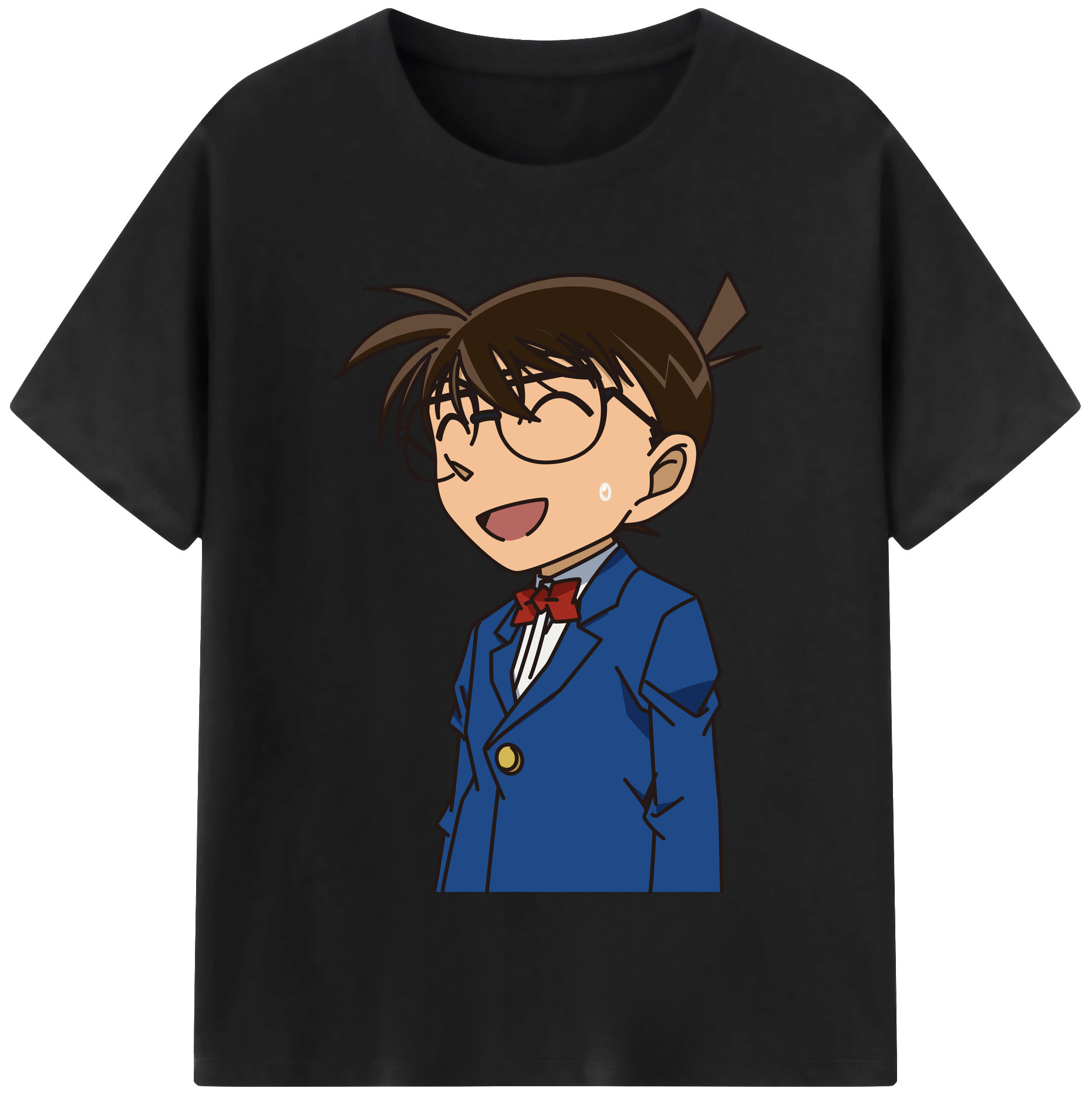 （画像用） 名探偵コナン 江戸川 コナン Detective Conan Conan Edogawa 綿100％半袖Tシャツ（フロントプリント）