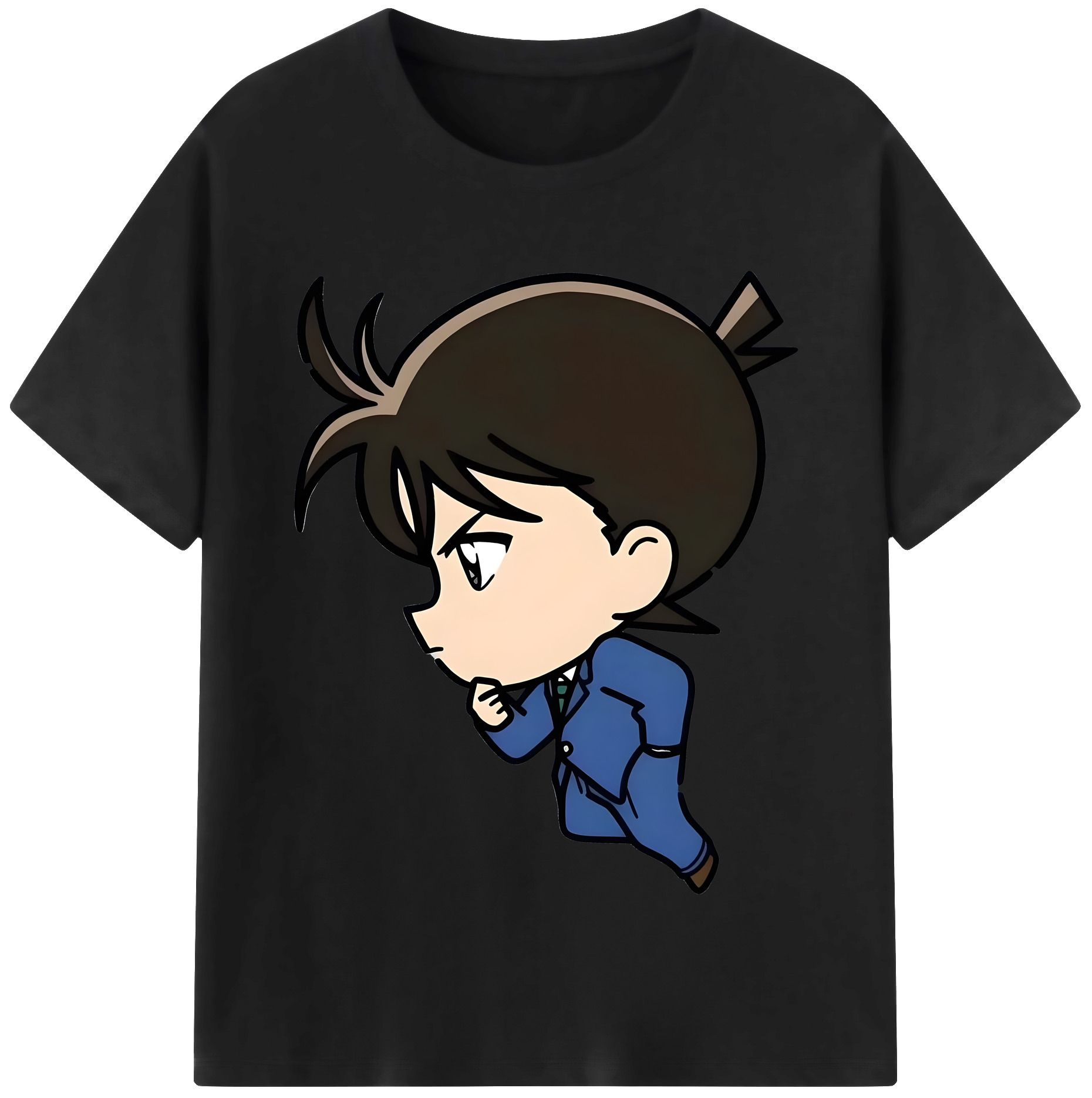 （画像用） 名探偵コナン 江戸川 コナン Detective Conan Conan Edogawa 綿100％半袖Tシャツ（フロントプリント）