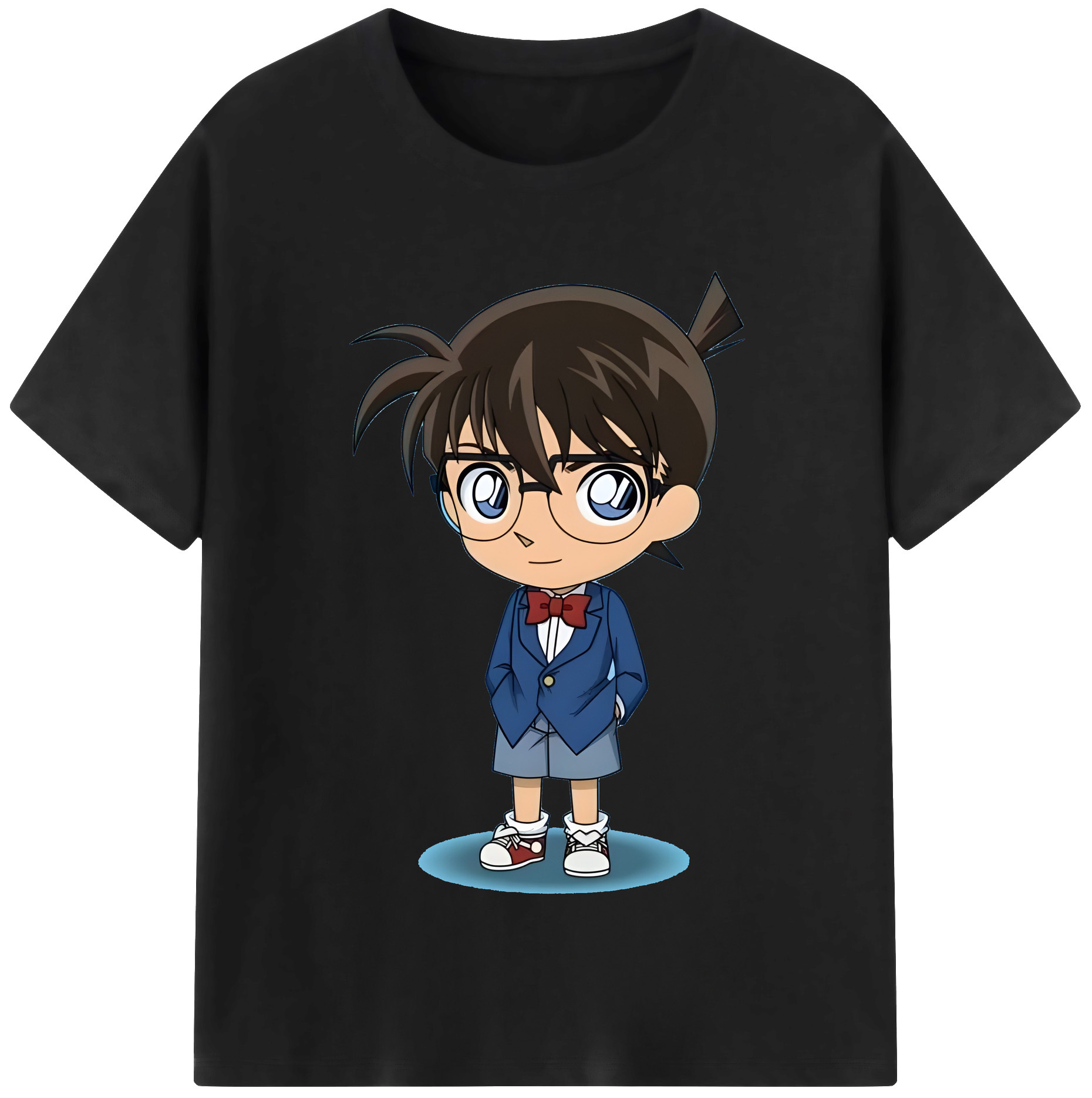 （画像用） 名探偵コナン 江戸川 コナン Detective Conan Conan Edogawa 綿100％半袖Tシャツ（フロントプリント）