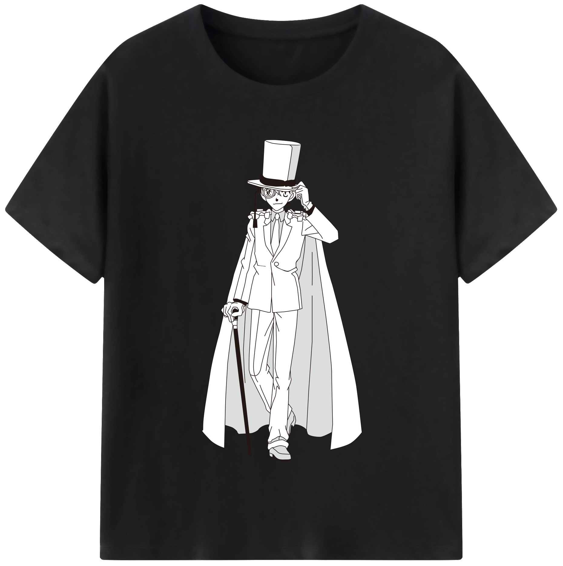 （画像用） 名探偵コナン くろば かいと Detective Conan Kuroba Kaito 綿100％半袖Tシャツ（フロントプリント）