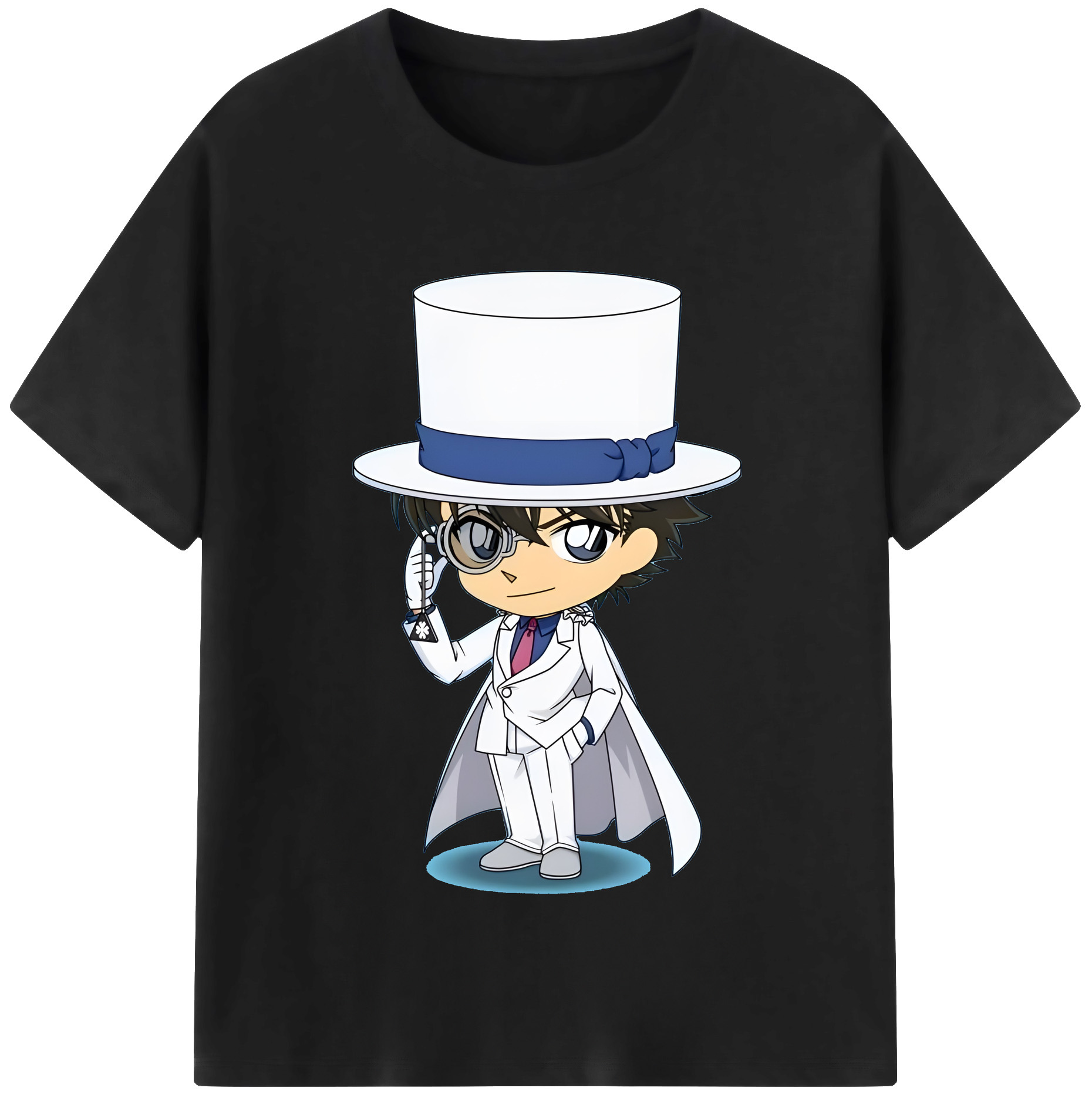 （画像用） 名探偵コナン くろば かいと Detective Conan Kuroba Kaito 綿100％半袖Tシャツ（フロントプリント）