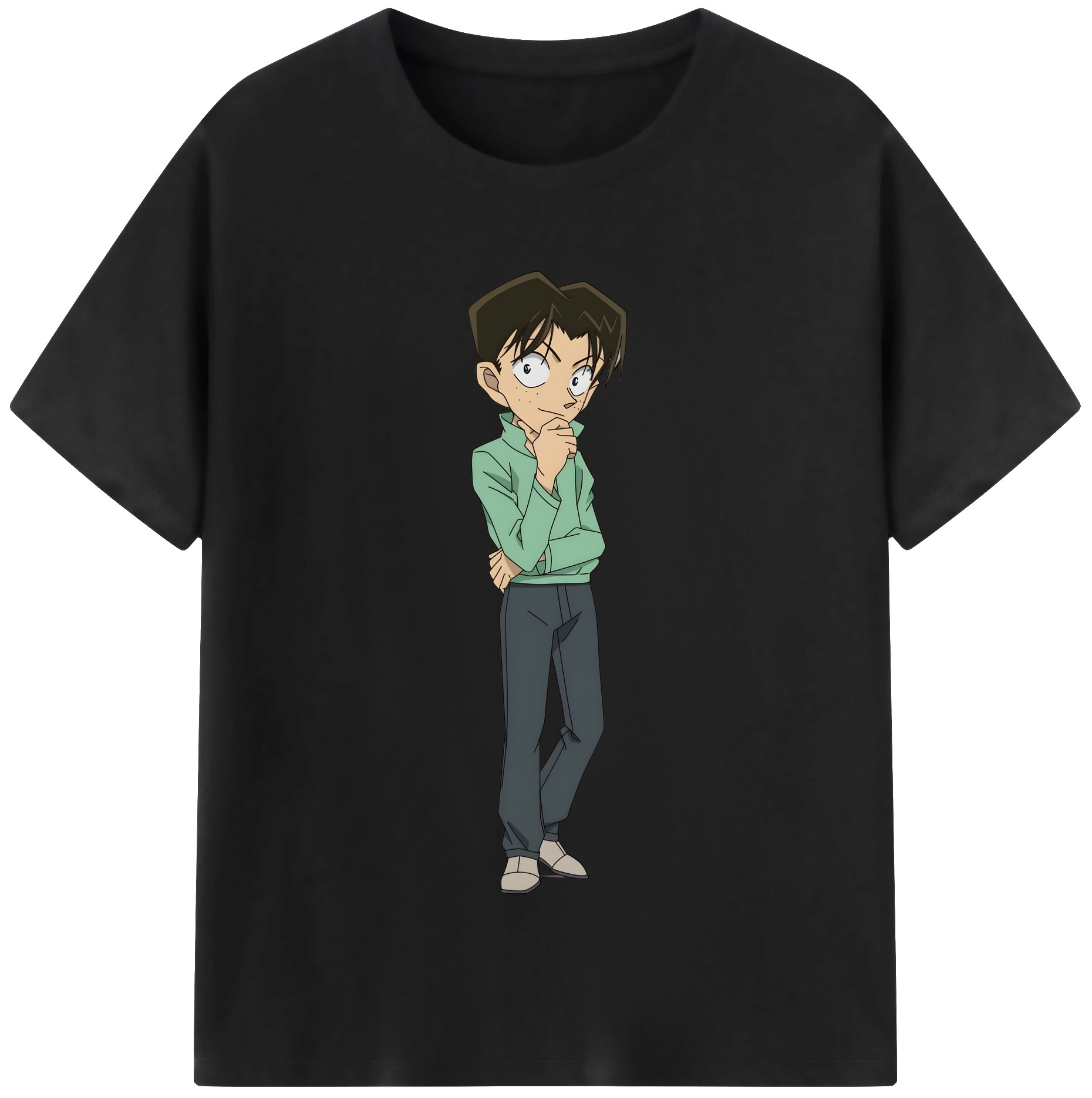（画像用） 名探偵コナン 円谷 光彦 つぶらや みつひこ Detective Conan Mitch Tennyson 綿100％半袖Tシャツ（フロントプリント）