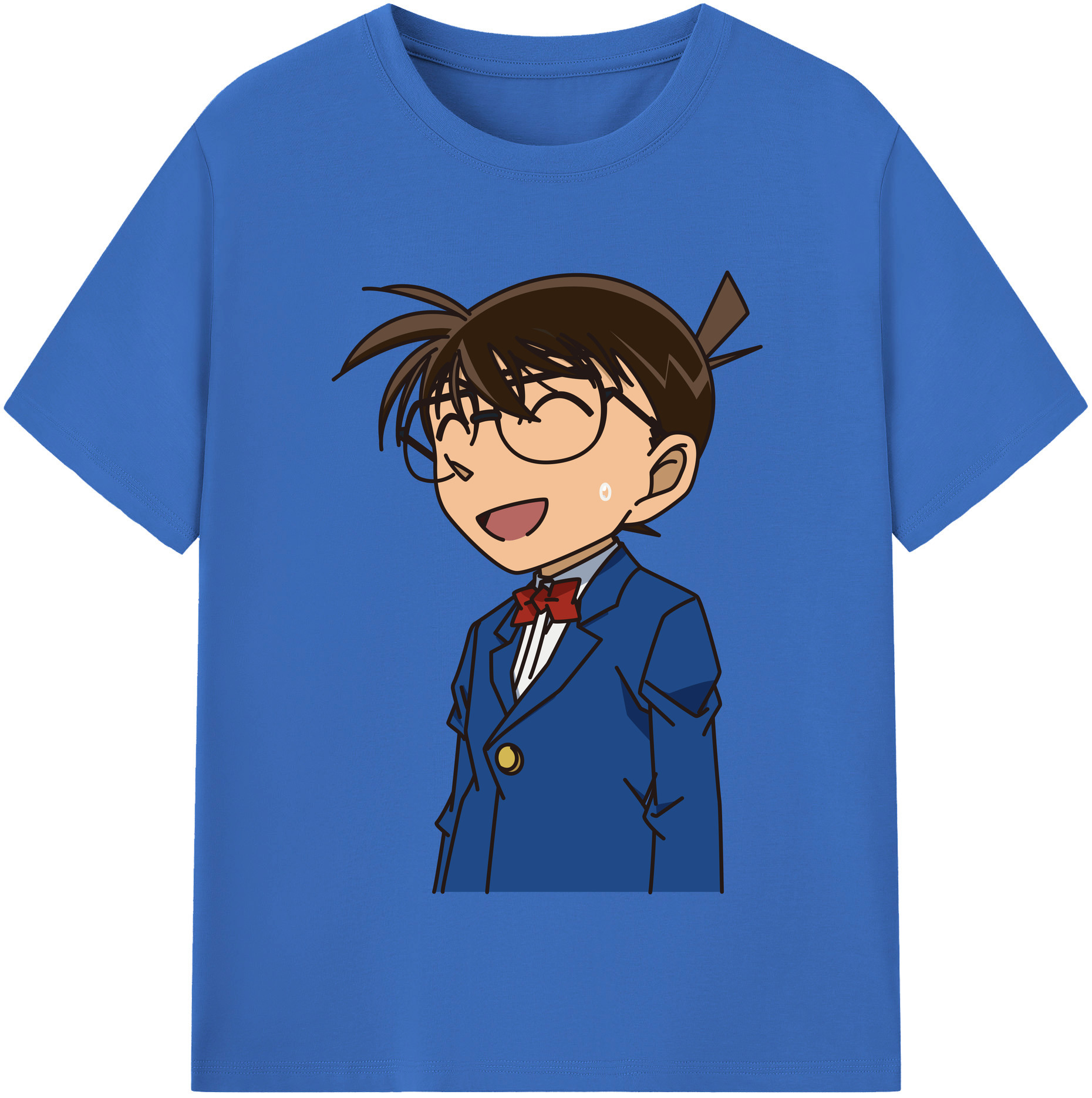 （画像用） 名探偵コナン 江戸川 コナン Detective Conan Conan Edogawa 綿100％半袖Tシャツ（フロントプリント）