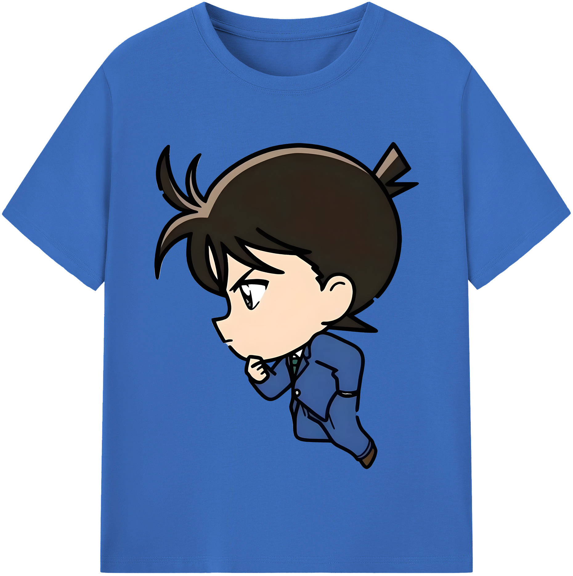 （画像用） 名探偵コナン 江戸川 コナン Detective Conan Conan Edogawa 綿100％半袖Tシャツ（フロントプリント）