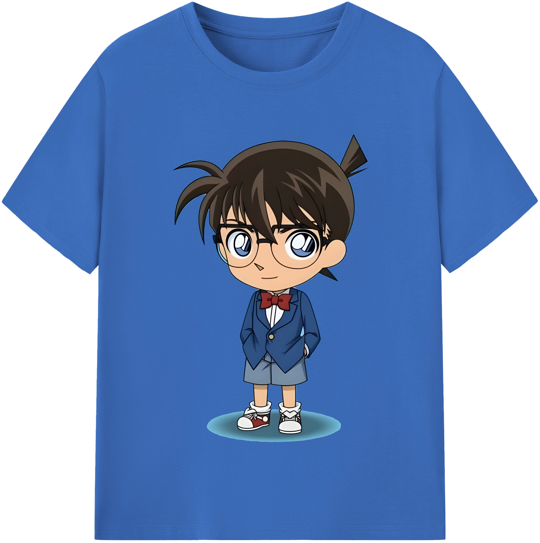 （画像用） 名探偵コナン 江戸川 コナン Detective Conan Conan Edogawa 綿100％半袖Tシャツ（フロントプリント）