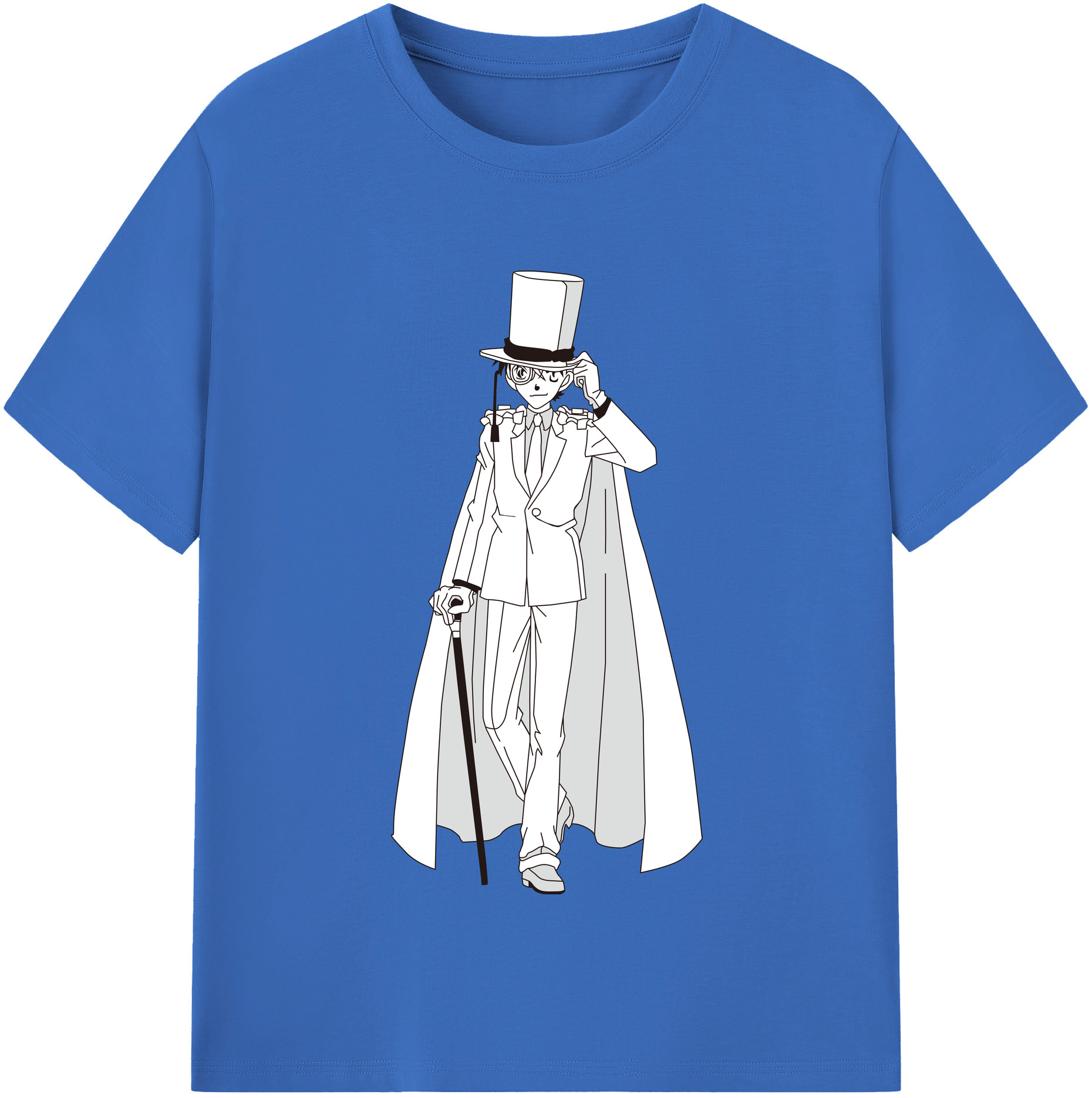 （画像用） 名探偵コナン くろば かいと Detective Conan Kuroba Kaito 綿100％半袖Tシャツ（フロントプリント）