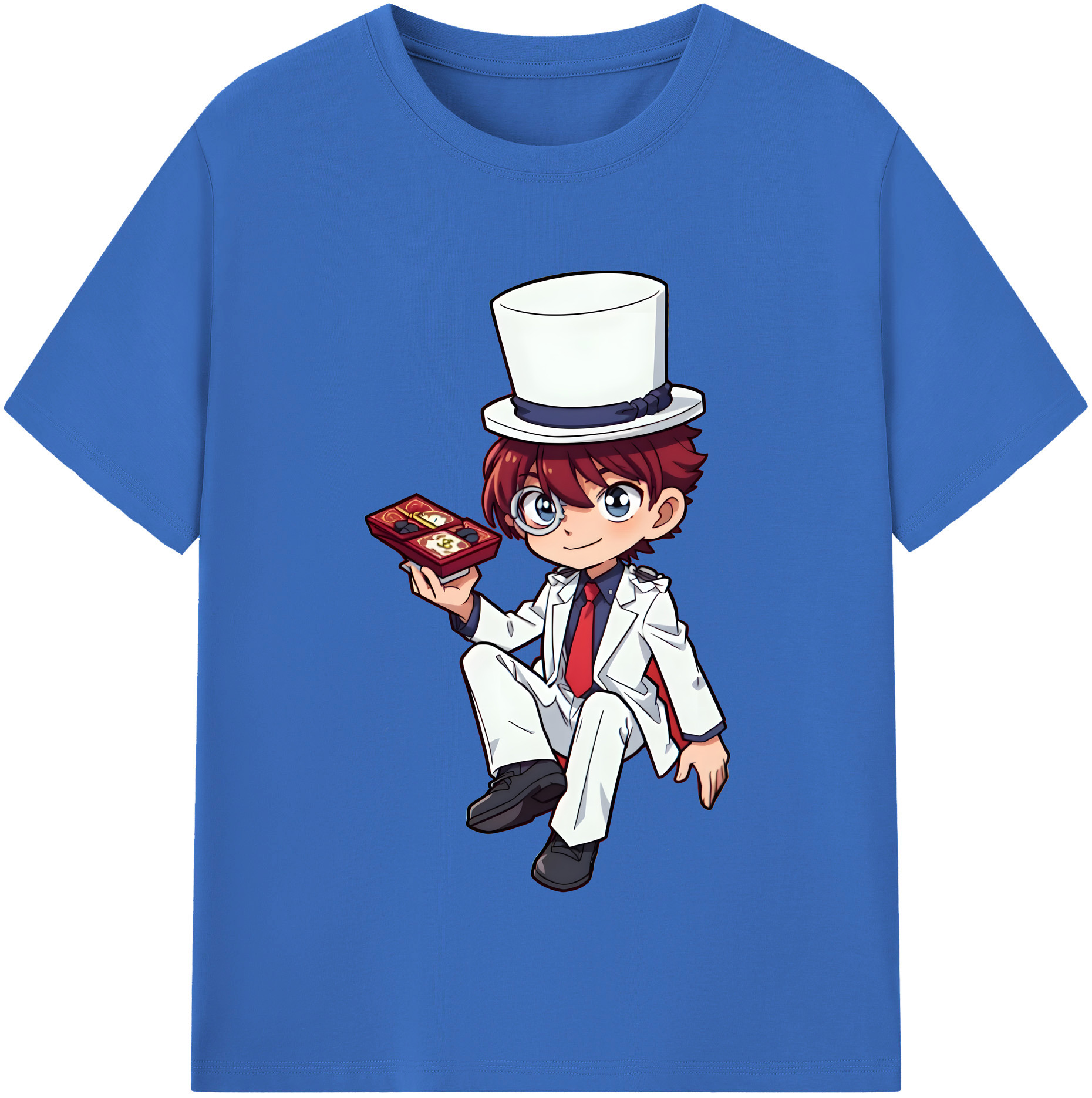 （画像用） 名探偵コナン くろば かいと Detective Conan Kuroba Kaito 綿100％半袖Tシャツ（フロントプリント）