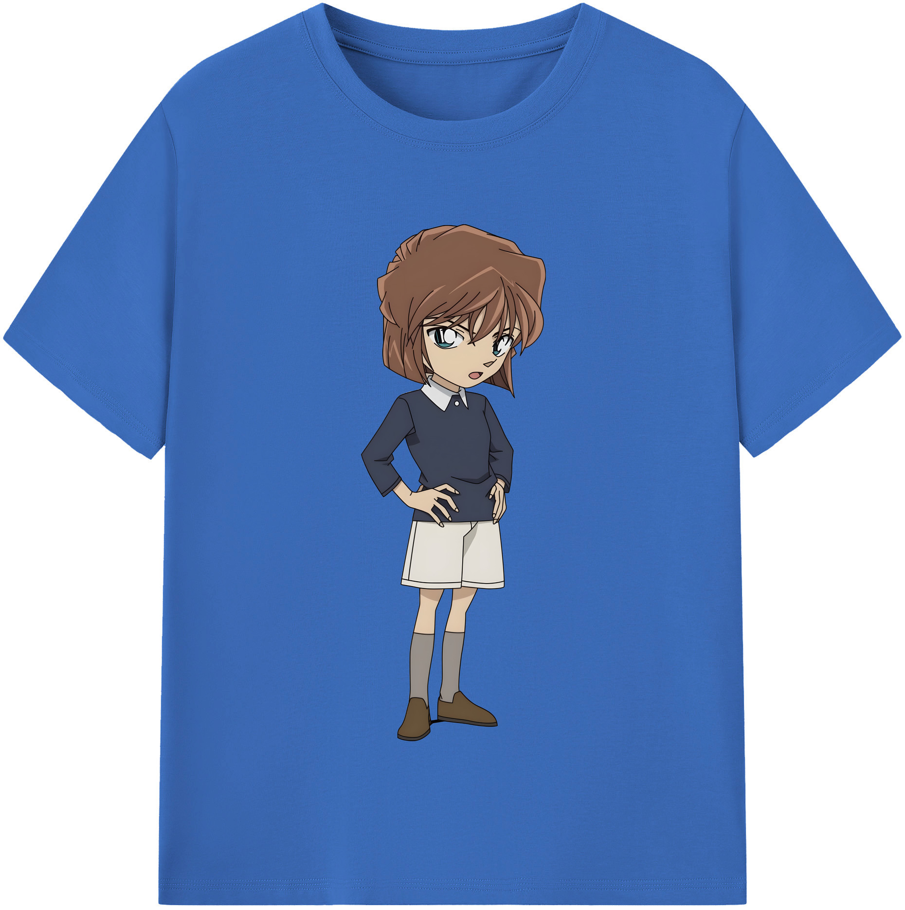 （画像用） 名探偵コナン 灰原 哀 はいばら あい Detective Conan Anita Hailey、Vi Graythorn Haibara Ai 綿100％半袖Tシャツ（フロントプリント）