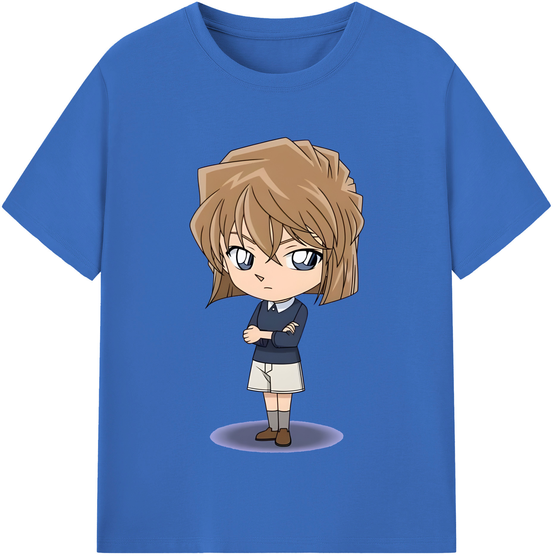 （画像用） 名探偵コナン 灰原 哀 はいばら あい Detective Conan Anita Hailey、Vi Graythorn Haibara Ai 綿100％半袖Tシャツ（フロントプリント）