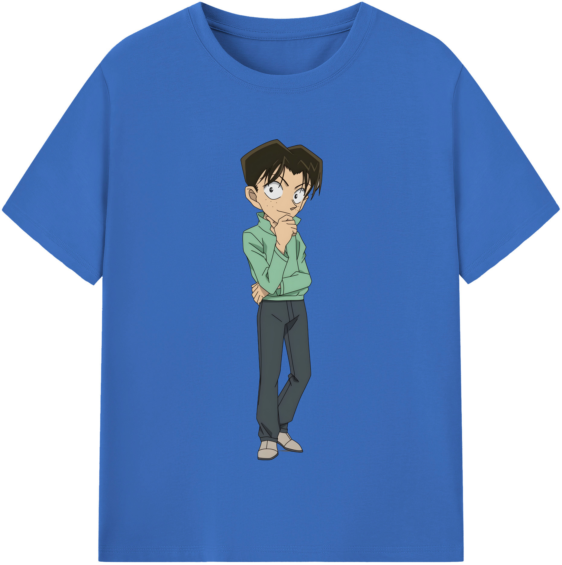 （画像用） 名探偵コナン 円谷 光彦 つぶらや みつひこ Detective Conan Mitch Tennyson 綿100％半袖Tシャツ（フロントプリント）