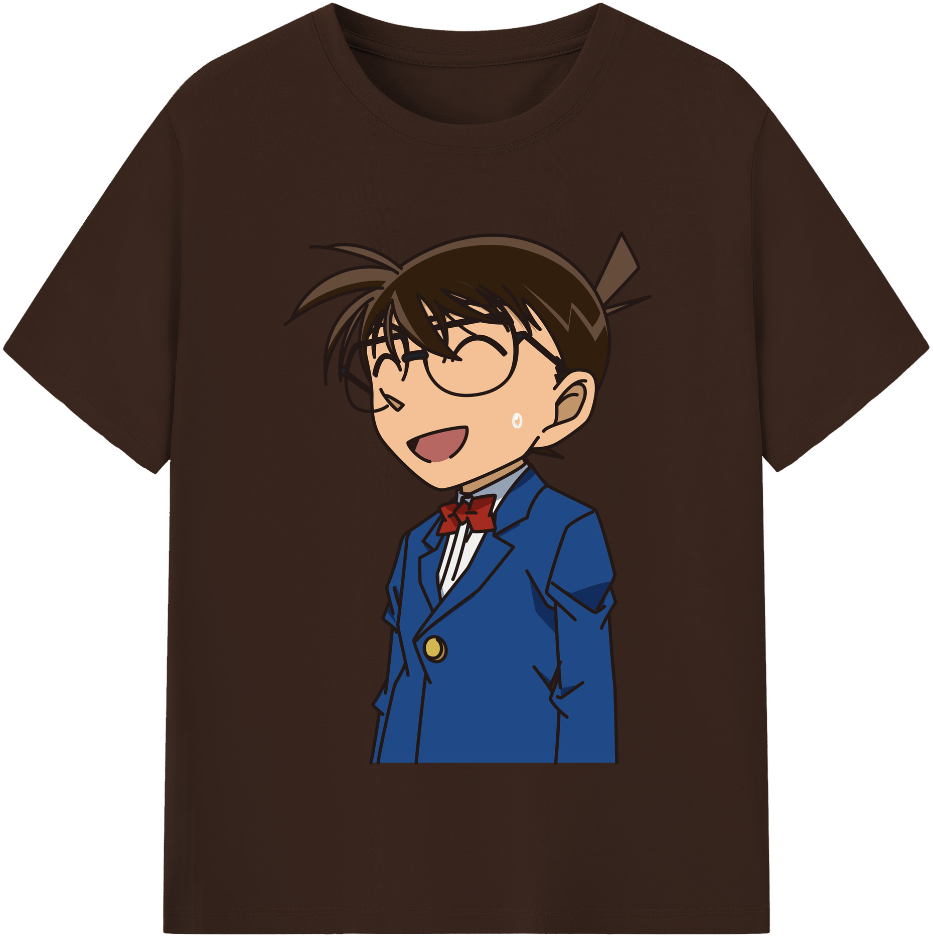 （画像用） 名探偵コナン 江戸川 コナン Detective Conan Conan Edogawa 綿100％半袖Tシャツ（フロントプリント）