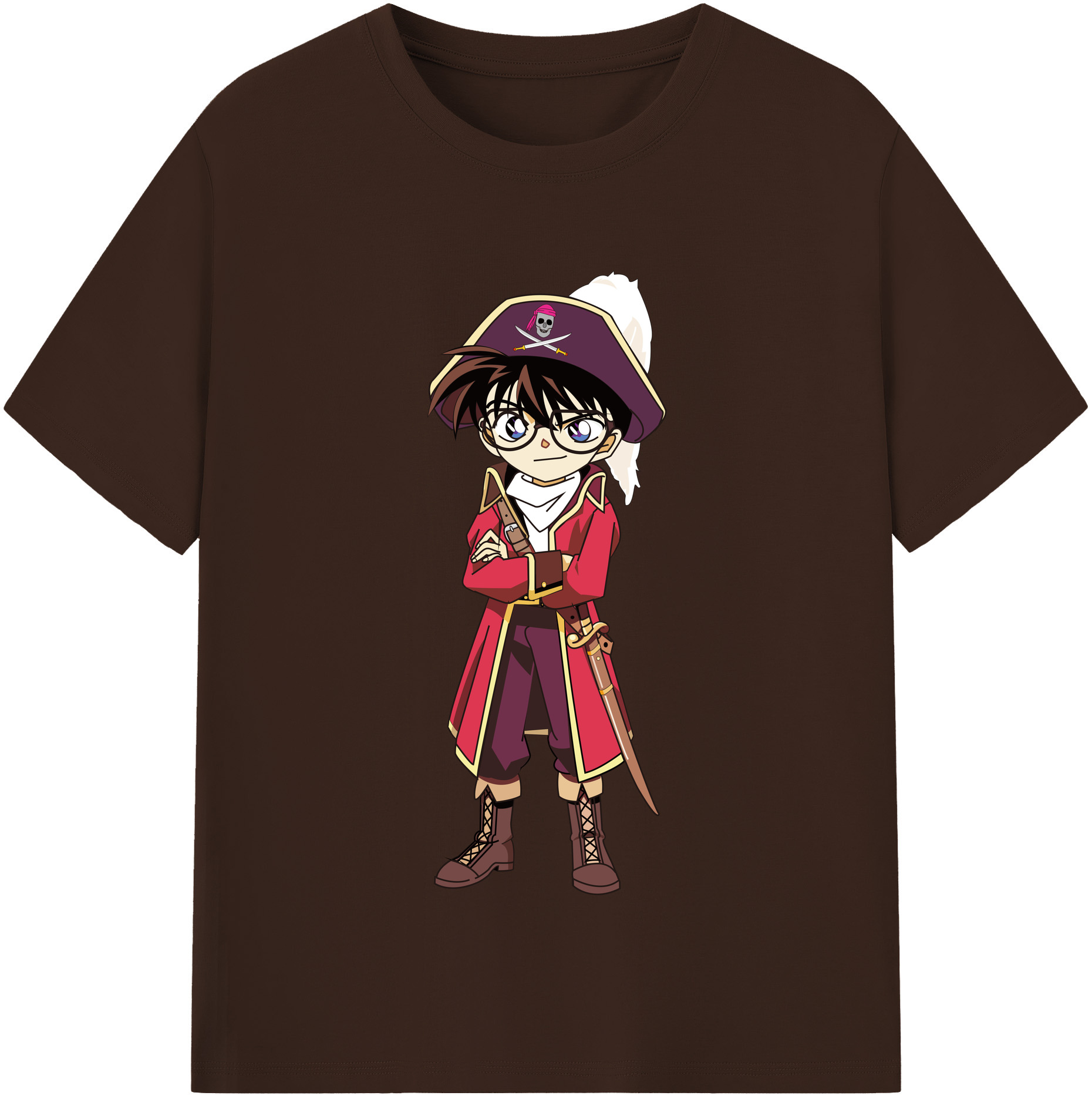 （画像用） 名探偵コナン 江戸川 コナン Detective Conan Conan Edogawa 綿100％半袖Tシャツ（フロントプリント）