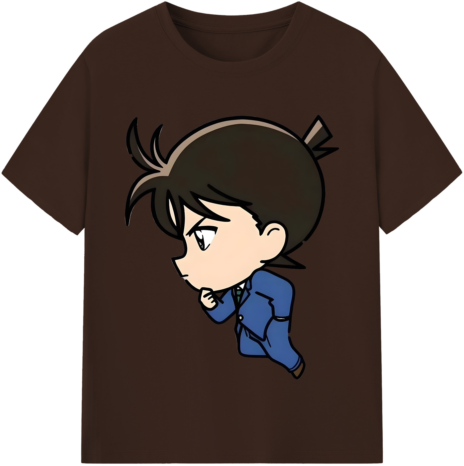 （画像用） 名探偵コナン 江戸川 コナン Detective Conan Conan Edogawa 綿100％半袖Tシャツ（フロントプリント）