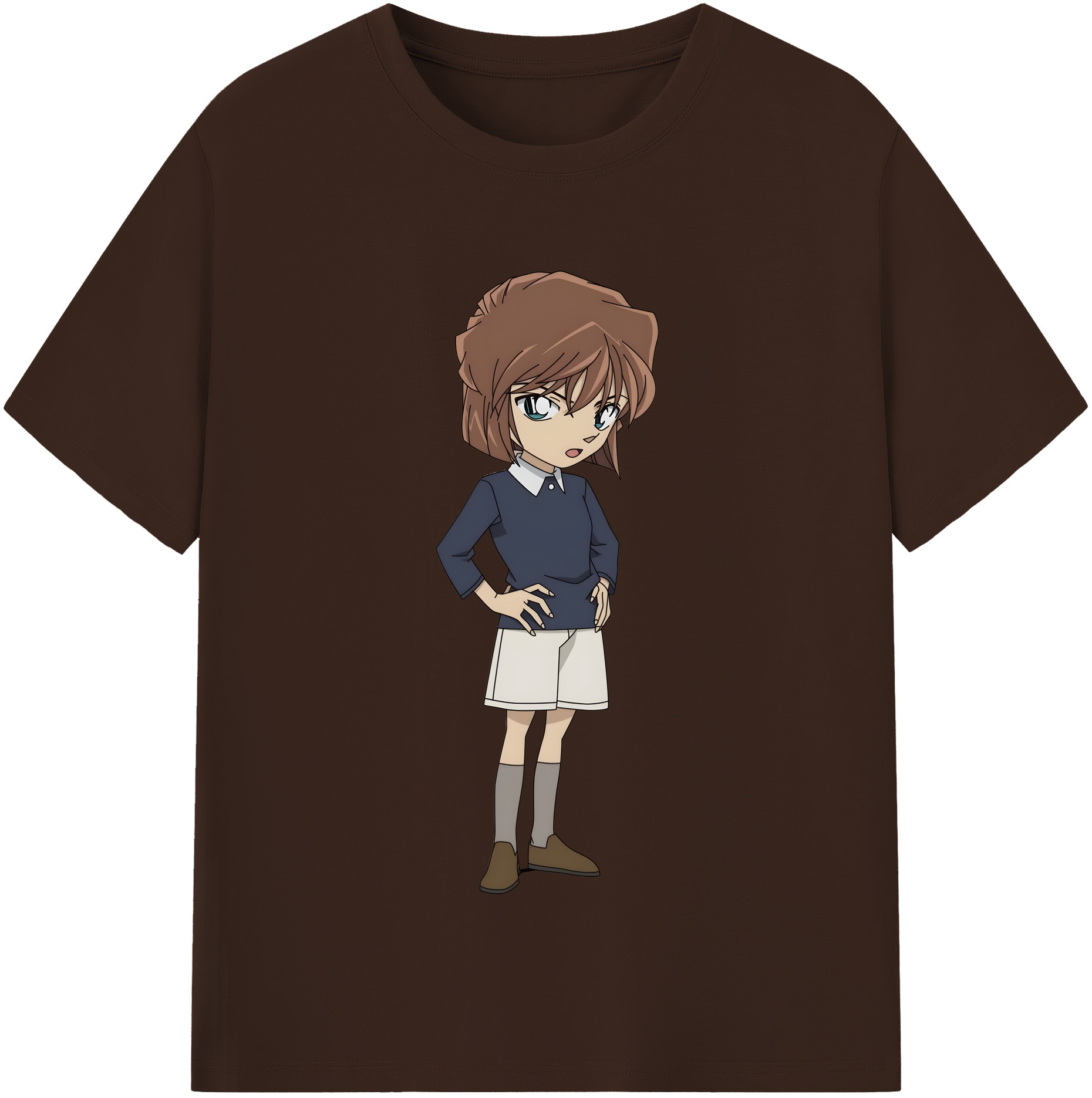 （画像用） 名探偵コナン 灰原 哀 はいばら あい Detective Conan Anita Hailey、Vi Graythorn Haibara Ai 綿100％半袖Tシャツ（フロントプリント）