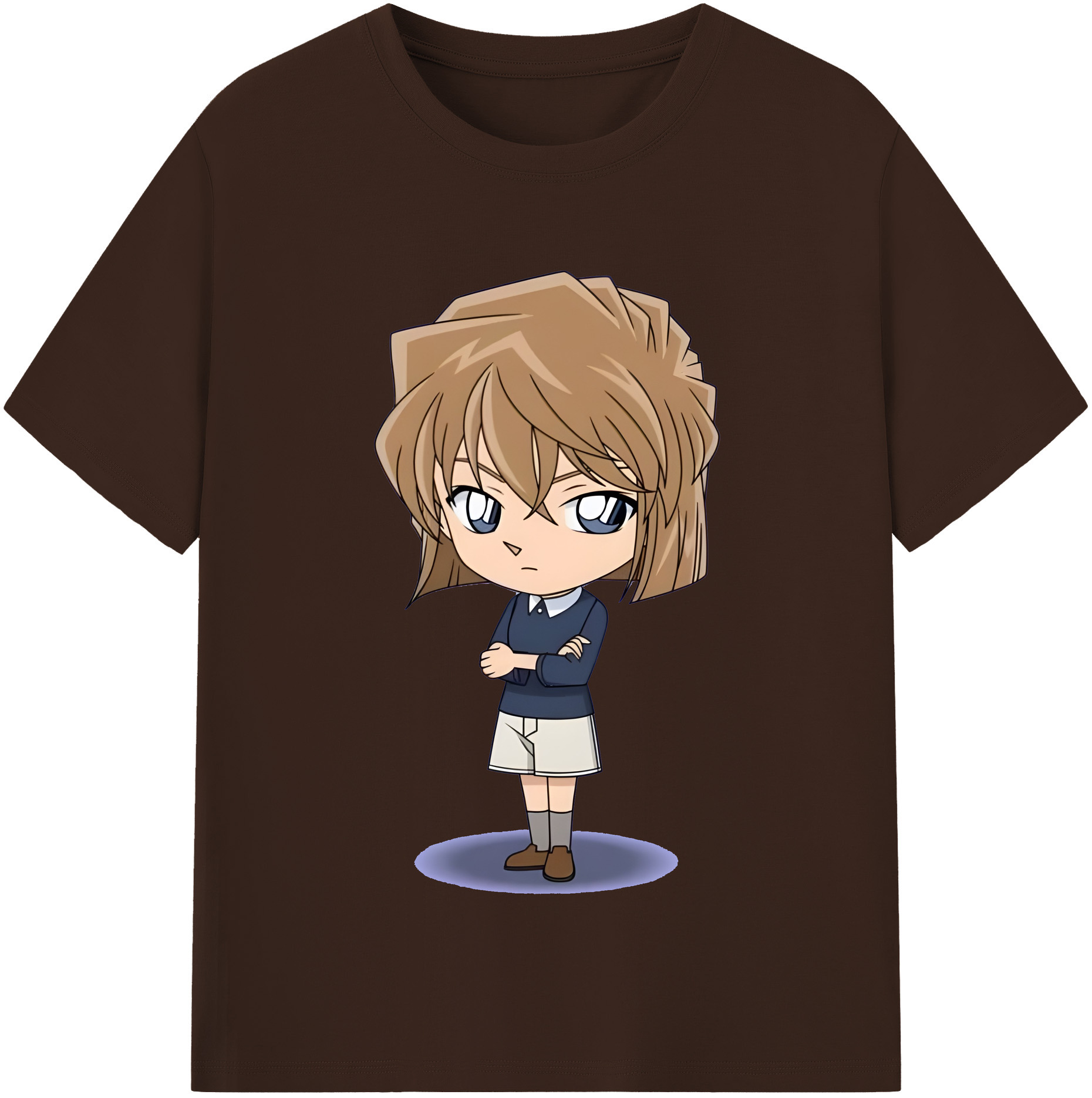 （画像用） 名探偵コナン 灰原 哀 はいばら あい Detective Conan Anita Hailey、Vi Graythorn Haibara Ai 綿100％半袖Tシャツ（フロントプリント）