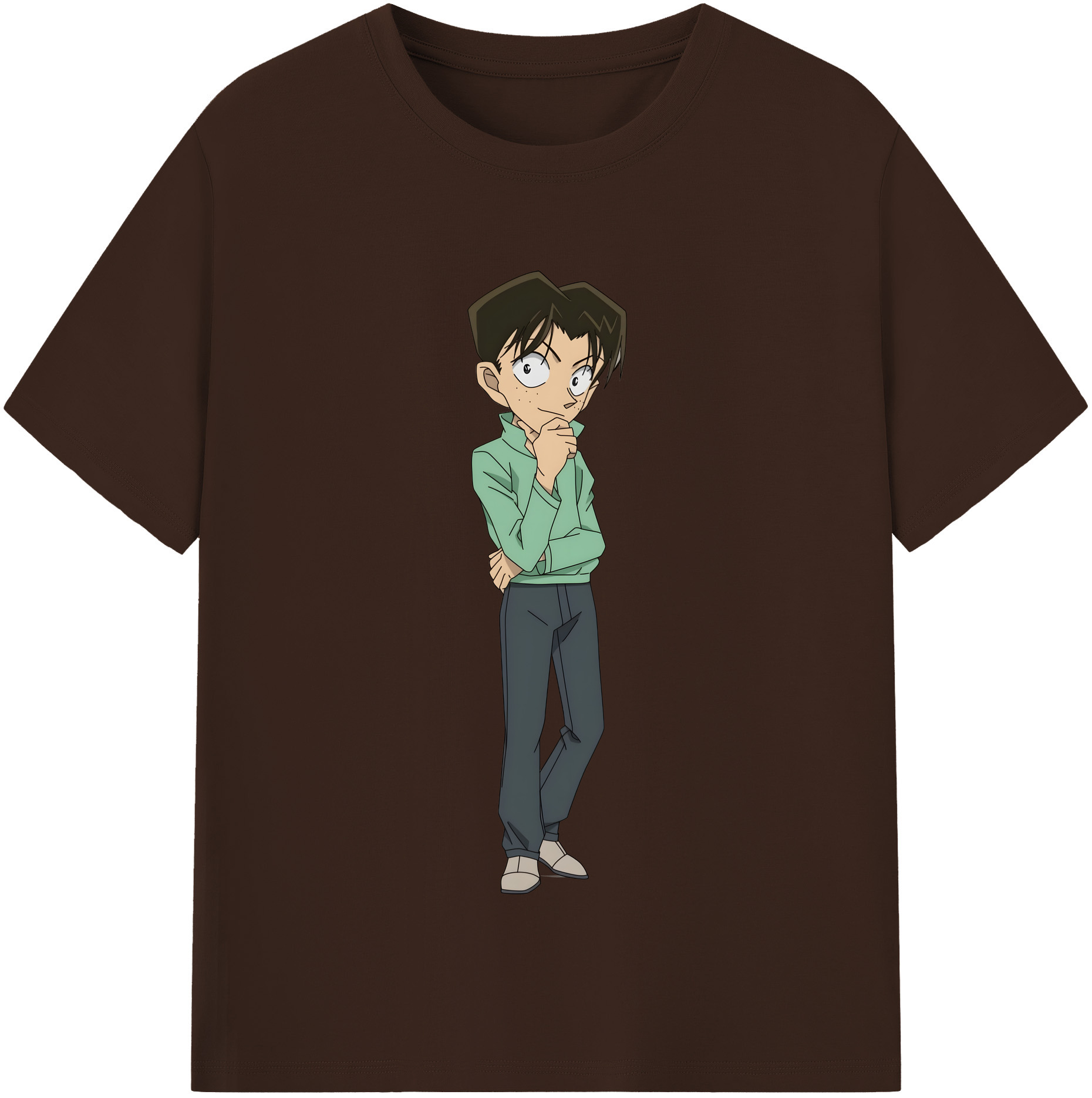 （画像用） 名探偵コナン 円谷 光彦 つぶらや みつひこ Detective Conan Mitch Tennyson 綿100％半袖Tシャツ（フロントプリント）
