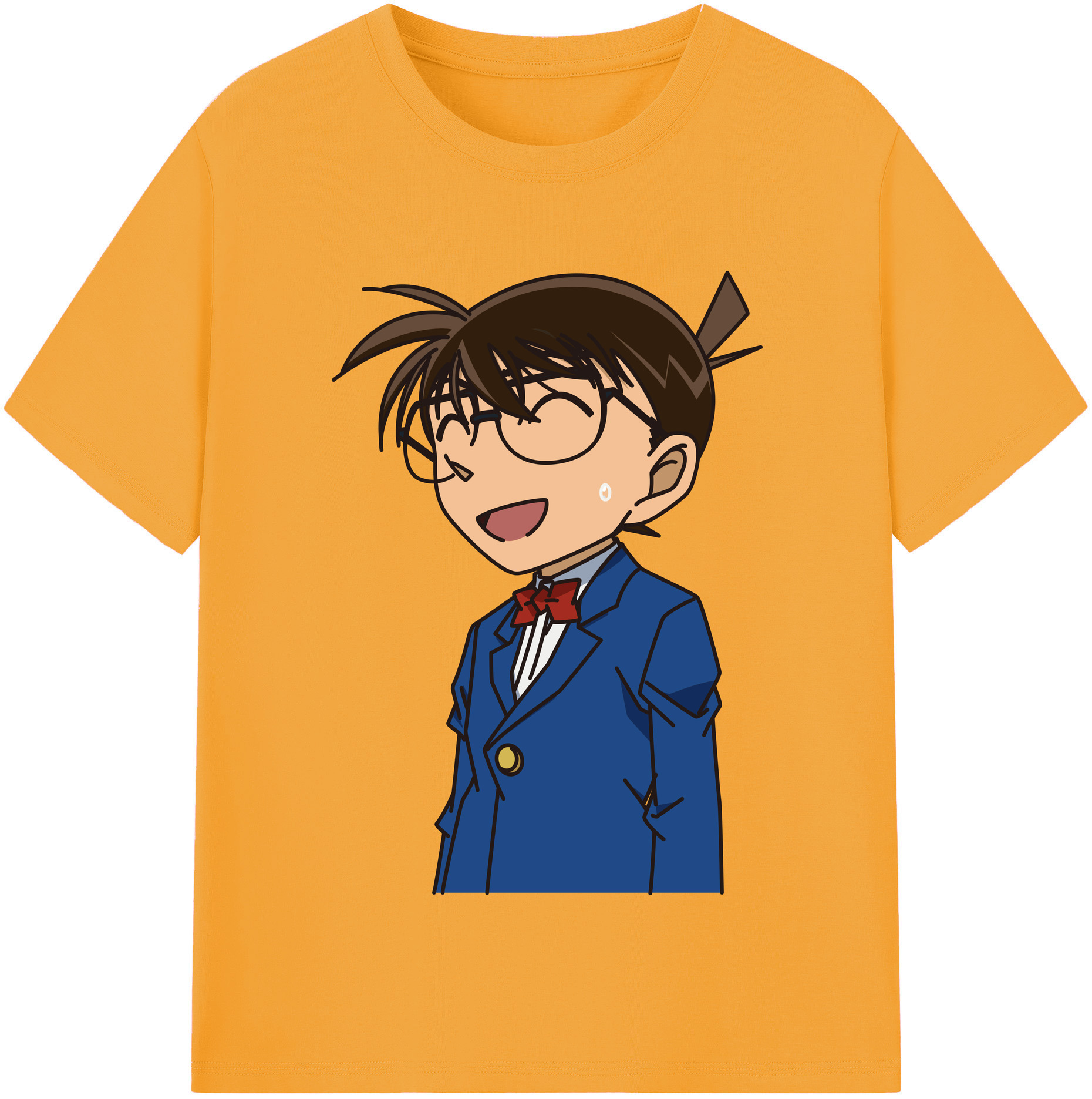 （画像用） 名探偵コナン 江戸川 コナン Detective Conan Conan Edogawa 綿100％半袖Tシャツ（フロントプリント）