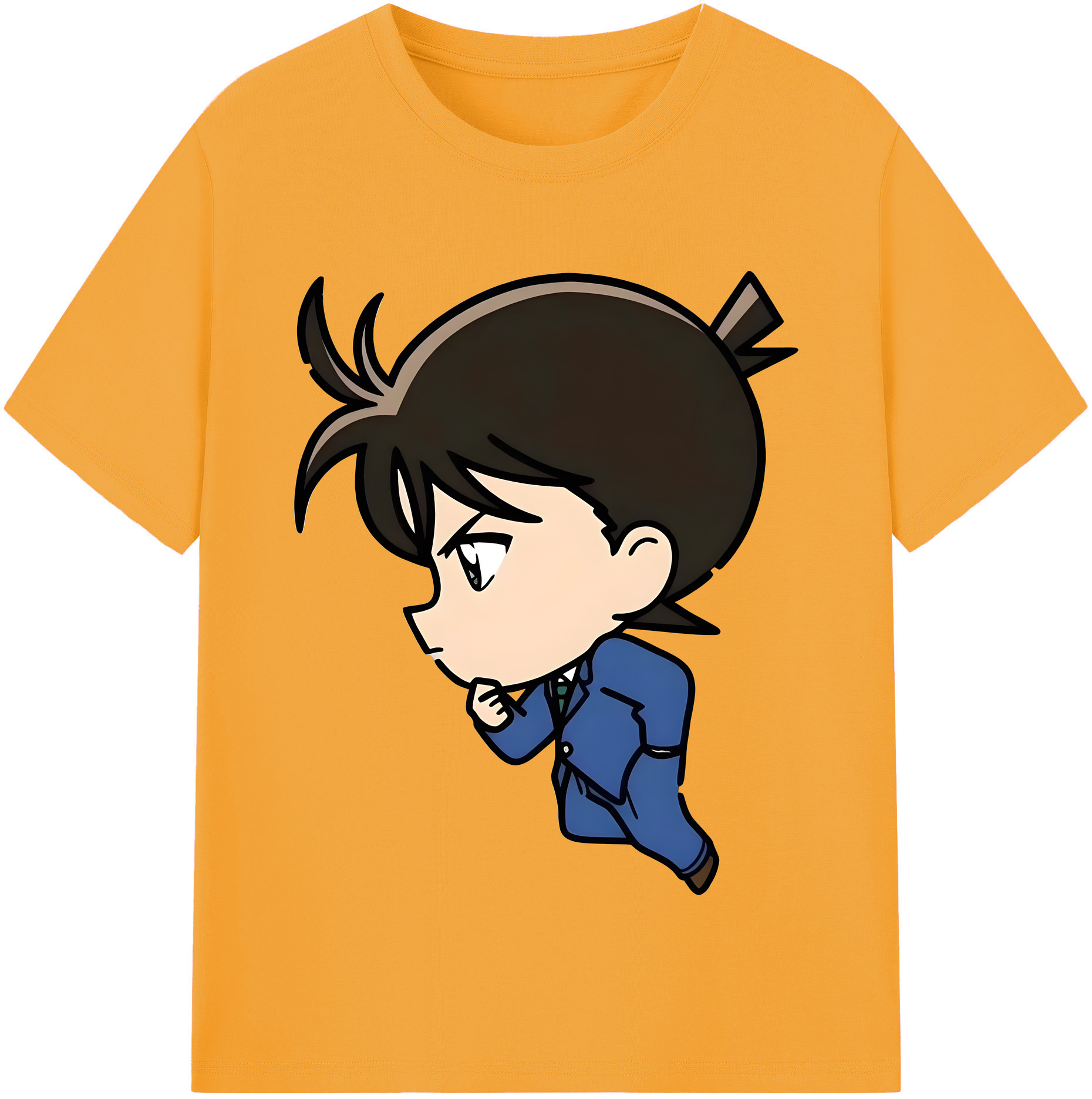 （画像用） 名探偵コナン 江戸川 コナン Detective Conan Conan Edogawa 綿100％半袖Tシャツ（フロントプリント）