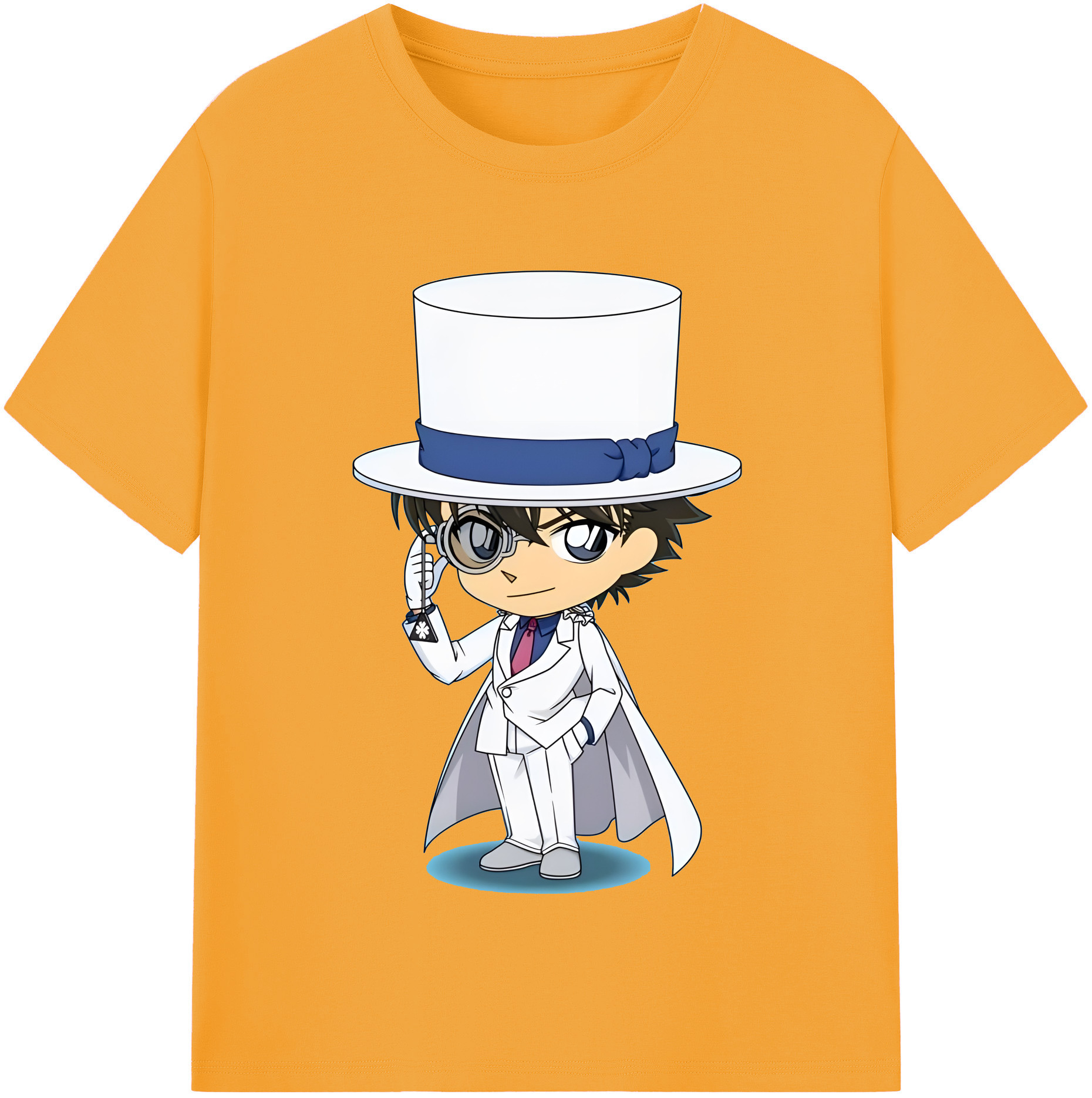 （画像用） 名探偵コナン くろば かいと Detective Conan Kuroba Kaito 綿100％半袖Tシャツ（フロントプリント）