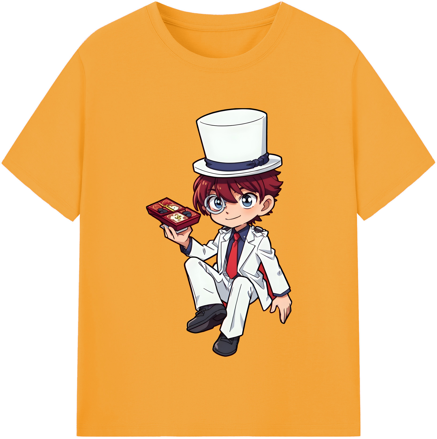 （画像用） 名探偵コナン くろば かいと Detective Conan Kuroba Kaito 綿100％半袖Tシャツ（フロントプリント）
