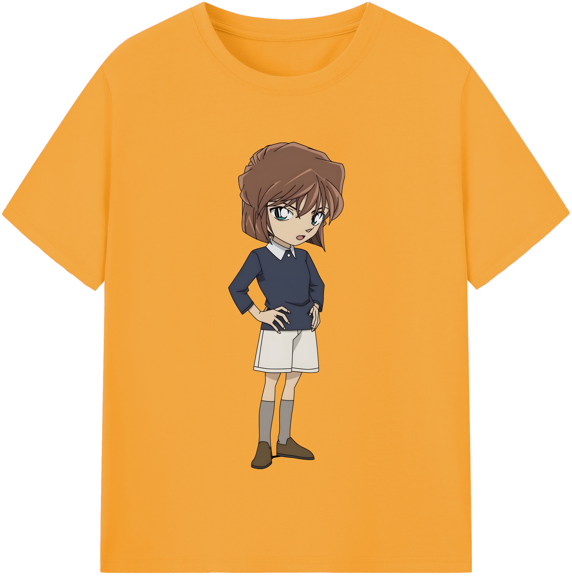 （画像用） 名探偵コナン 灰原 哀 はいばら あい Detective Conan Anita Hailey、Vi Graythorn Haibara Ai 綿100％半袖Tシャツ（フロントプリント）