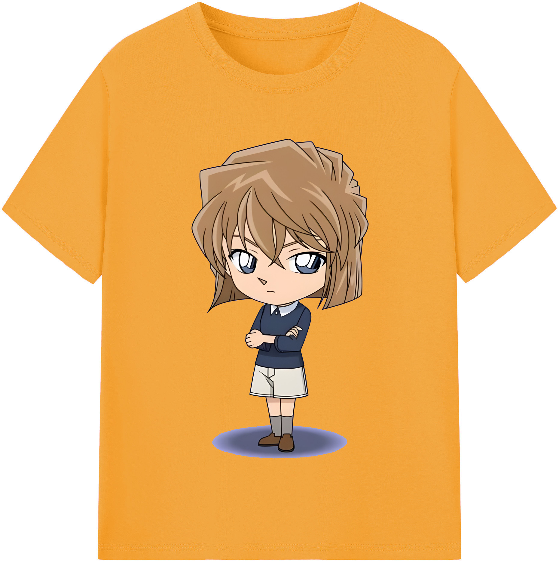 （画像用） 名探偵コナン 灰原 哀 はいばら あい Detective Conan Anita Hailey、Vi Graythorn Haibara Ai 綿100％半袖Tシャツ（フロントプリント）