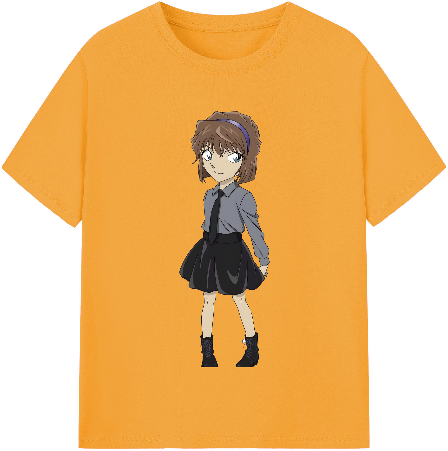 （画像用） 名探偵コナン 灰原 哀 はいばら あい Detective Conan Anita Hailey、Vi Graythorn Haibara Ai 綿100％半袖Tシャツ（フロントプリント）