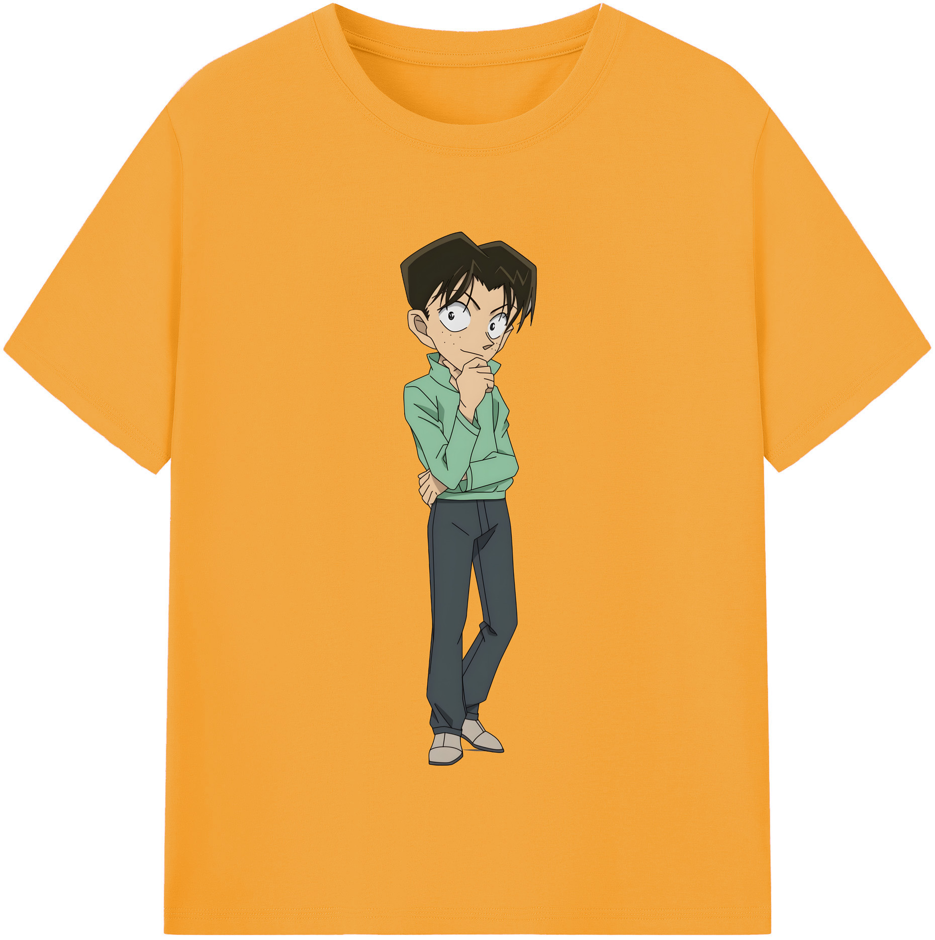 （画像用） 名探偵コナン 円谷 光彦 つぶらや みつひこ Detective Conan Mitch Tennyson 綿100％半袖Tシャツ（フロントプリント）