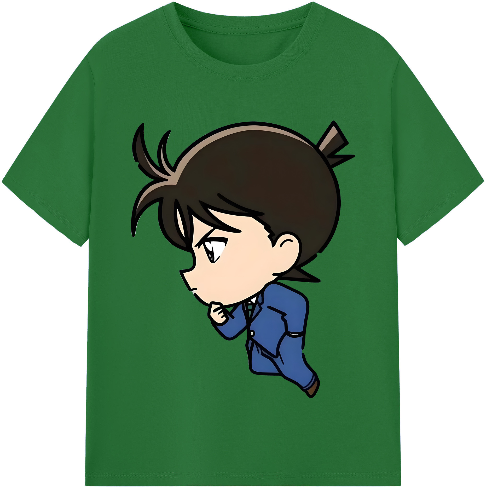 （画像用） 名探偵コナン 江戸川 コナン Detective Conan Conan Edogawa 綿100％半袖Tシャツ（フロントプリント）