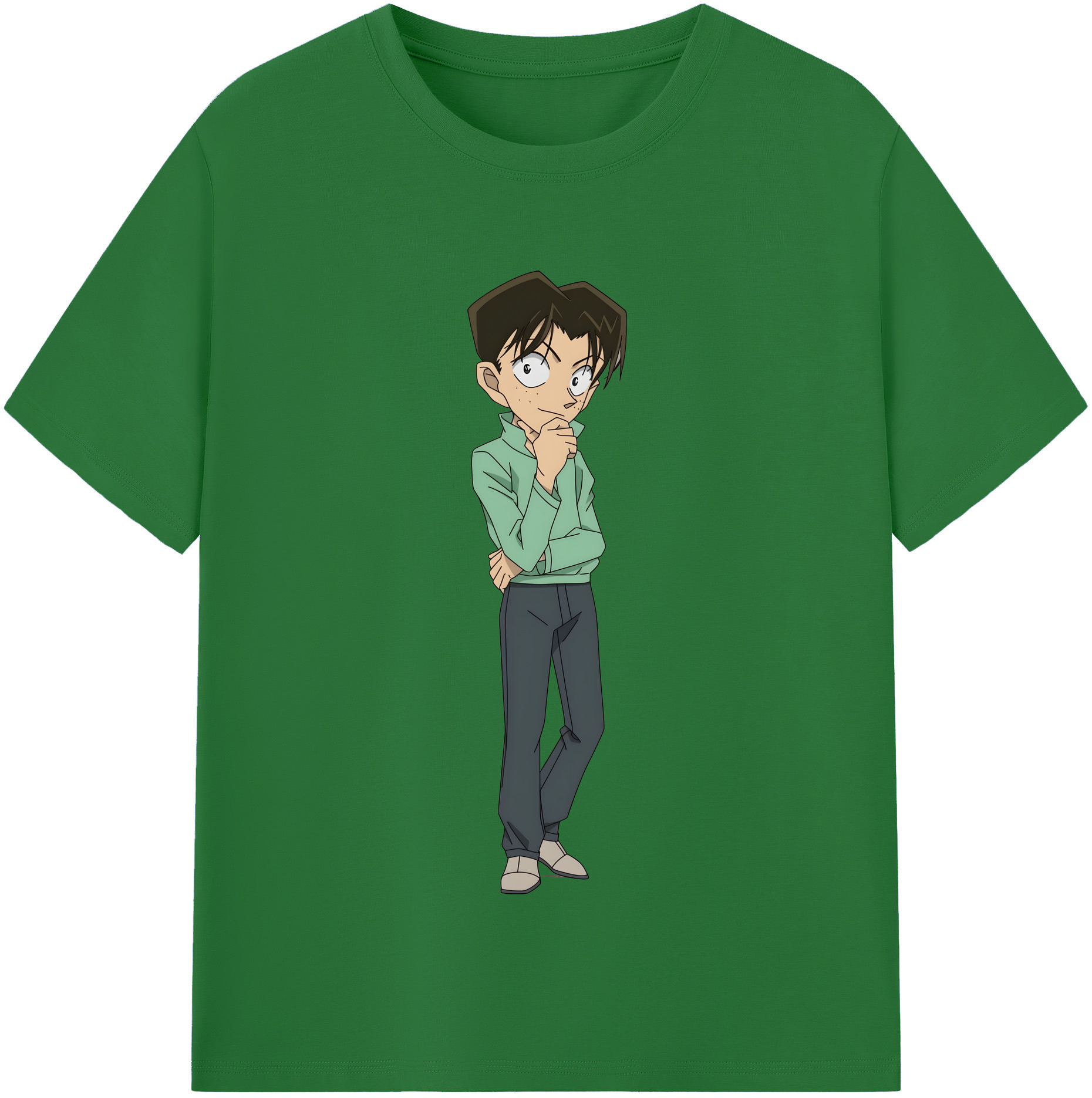 （画像用） 名探偵コナン 円谷 光彦 つぶらや みつひこ Detective Conan Mitch Tennyson 綿100％半袖Tシャツ（フロントプリント）
